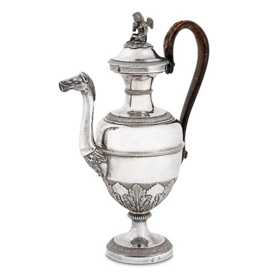 A SILVER COFFEE POT, FILIPPO DELLA MIGLIA, ROME, 19TH CENTURY