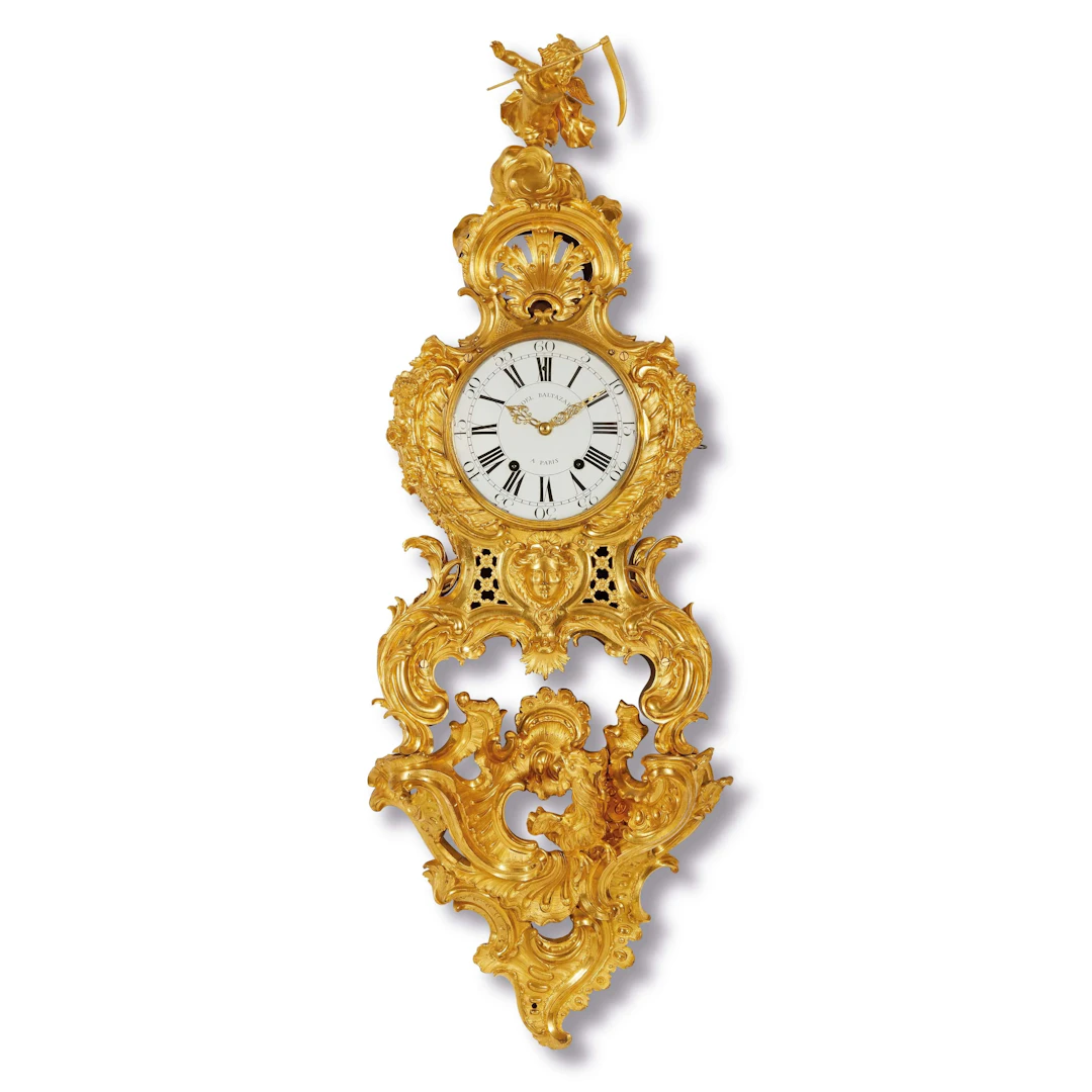 A PARISIAN CARTEL CLOCK WITH WALL BRACKET, 18TH CENTURY