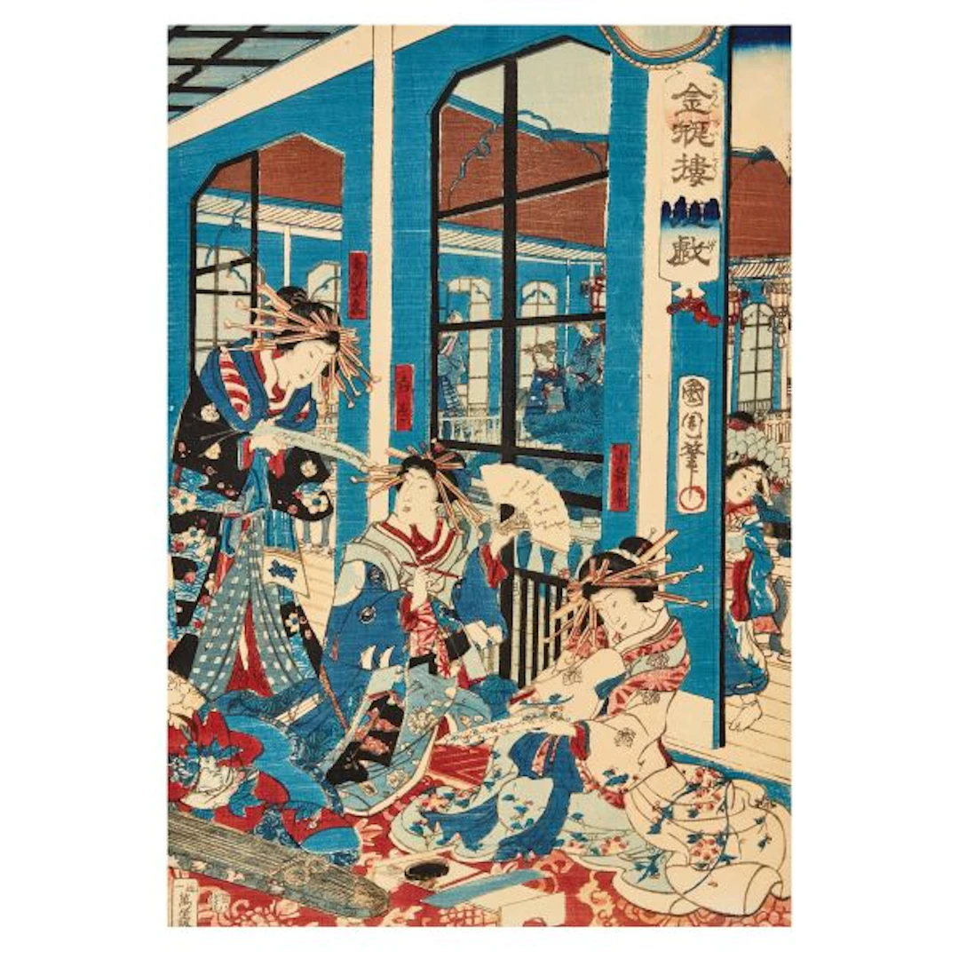 A WOODBLOCK PRINT, JAPAN, MEIJI PERIOD, 19TH CENTURY