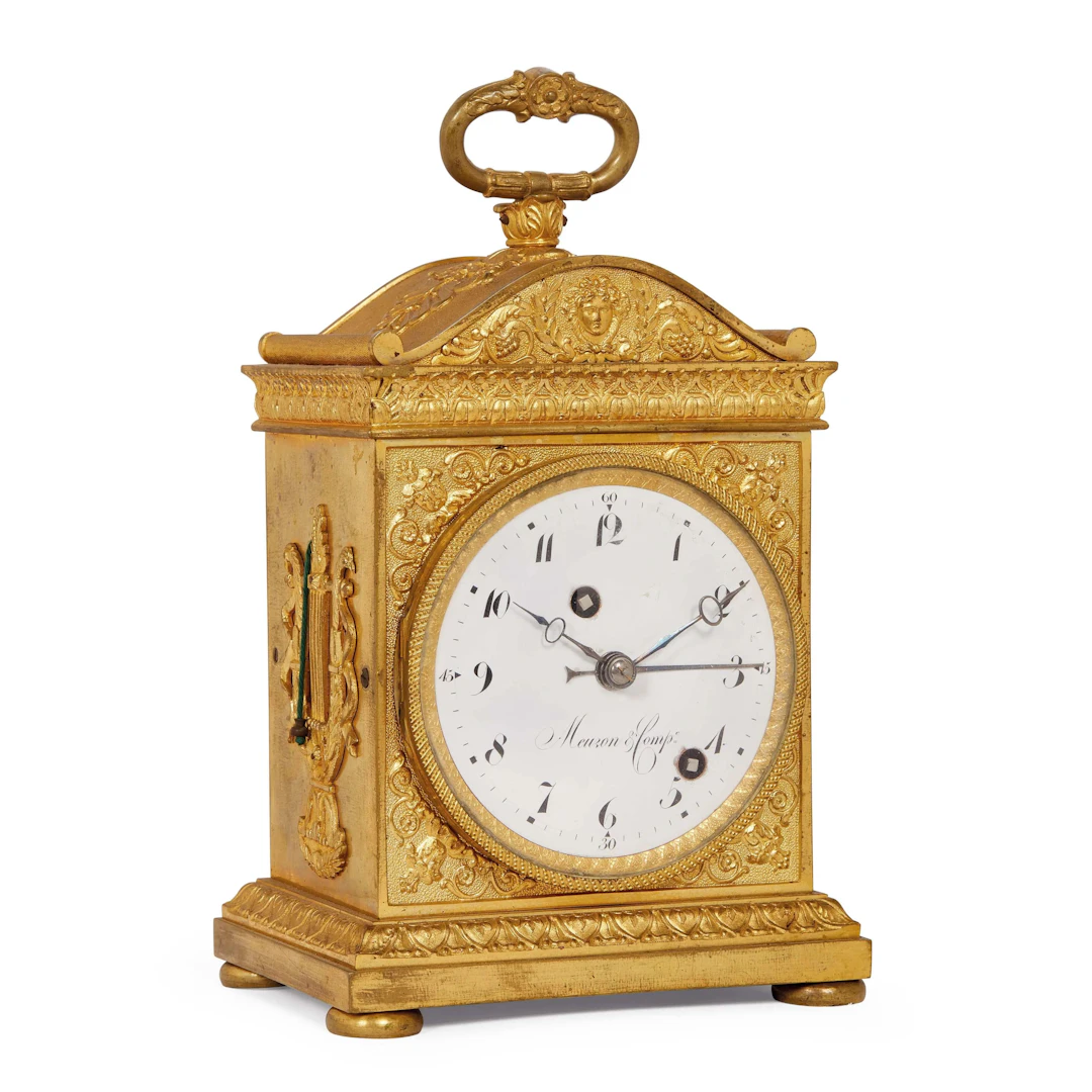 A SWISS PENDULE D'OFFICIER, NEUCHATEL, EARLY 19TH CENTURY