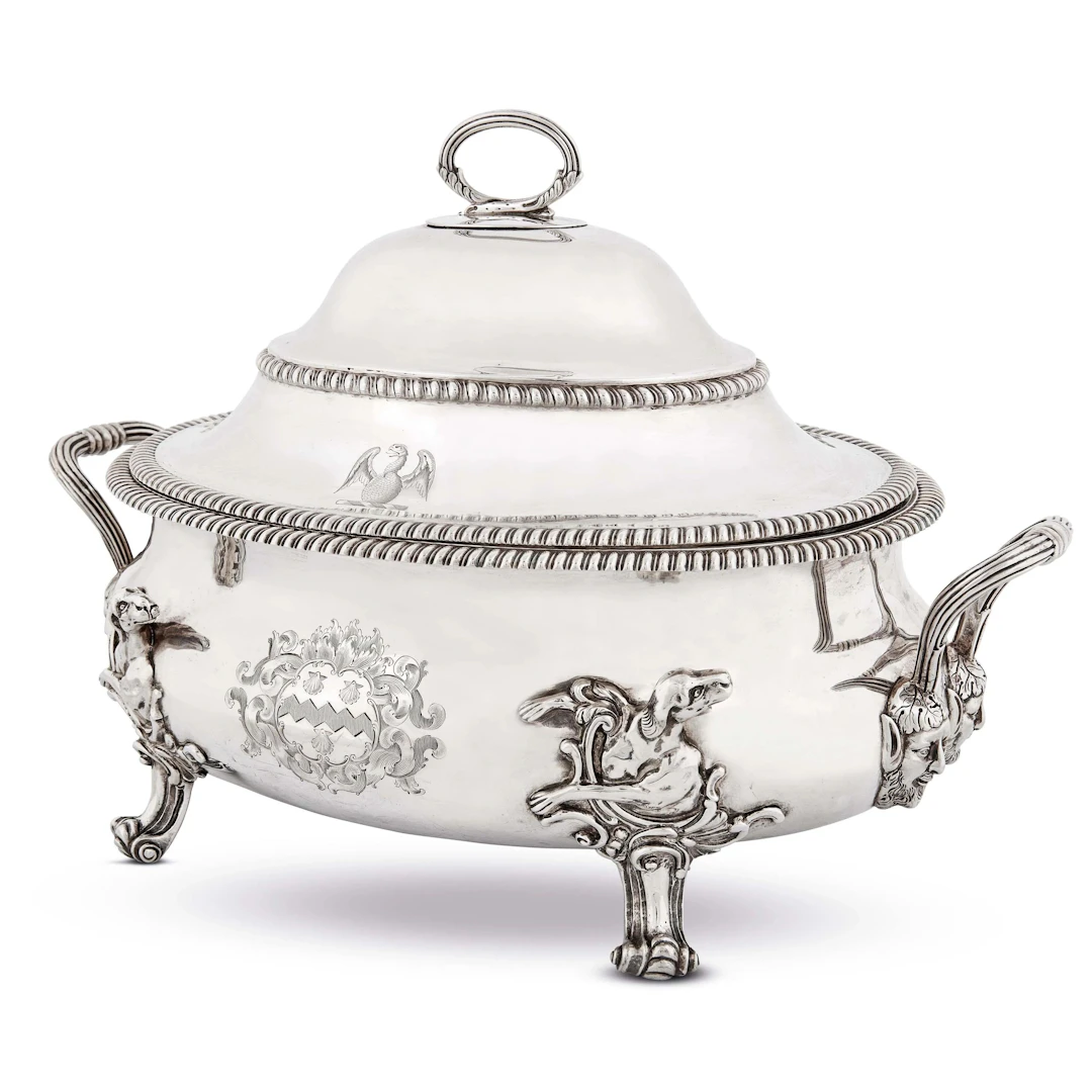 A SILVER SOUP TUREEN, THOMAS HOWELL, LONDON, 1808