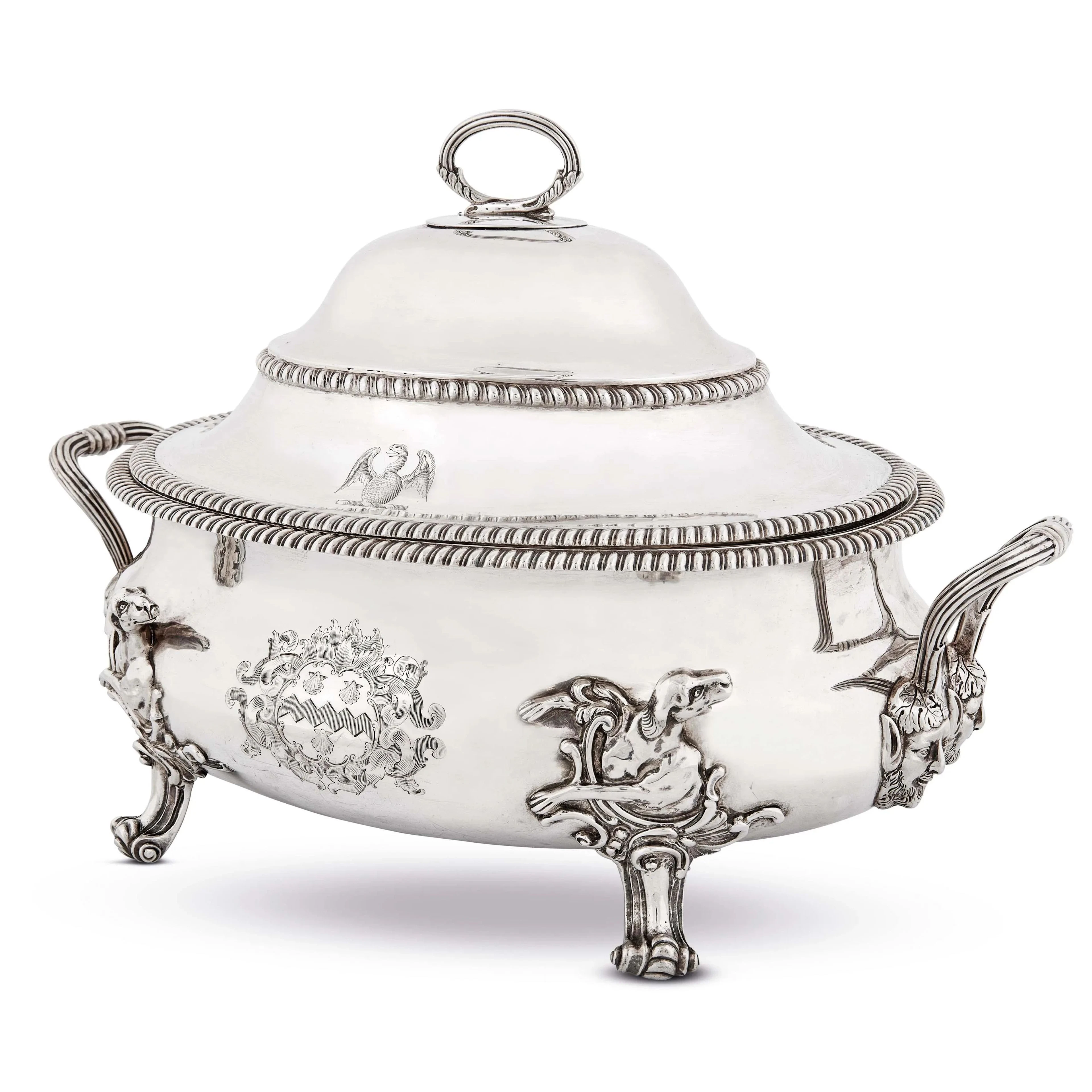 A SILVER SOUP TUREEN, THOMAS HOWELL, LONDON, 1808