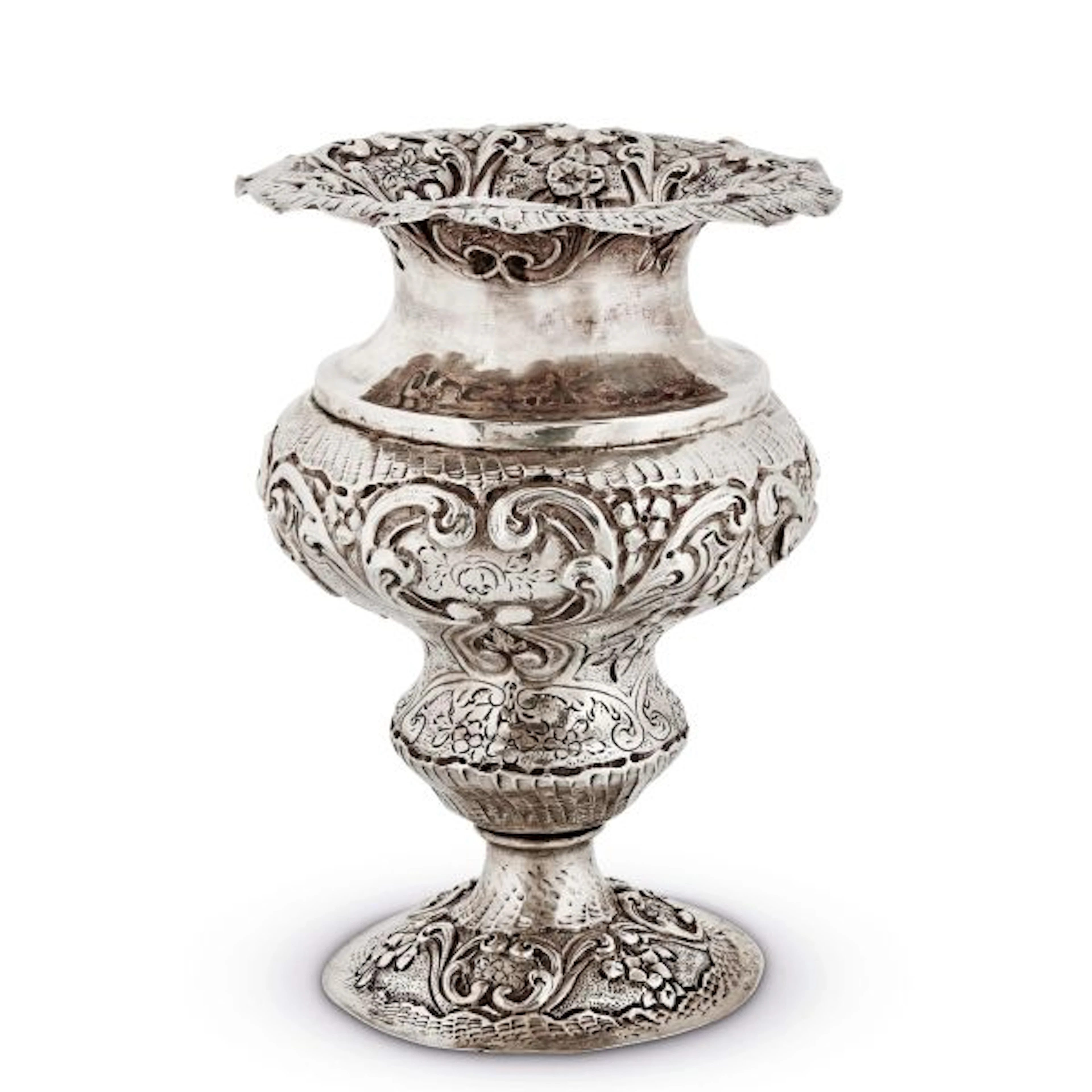 A SILVER VASE, ITALY, EARLY 20TH CENTURY