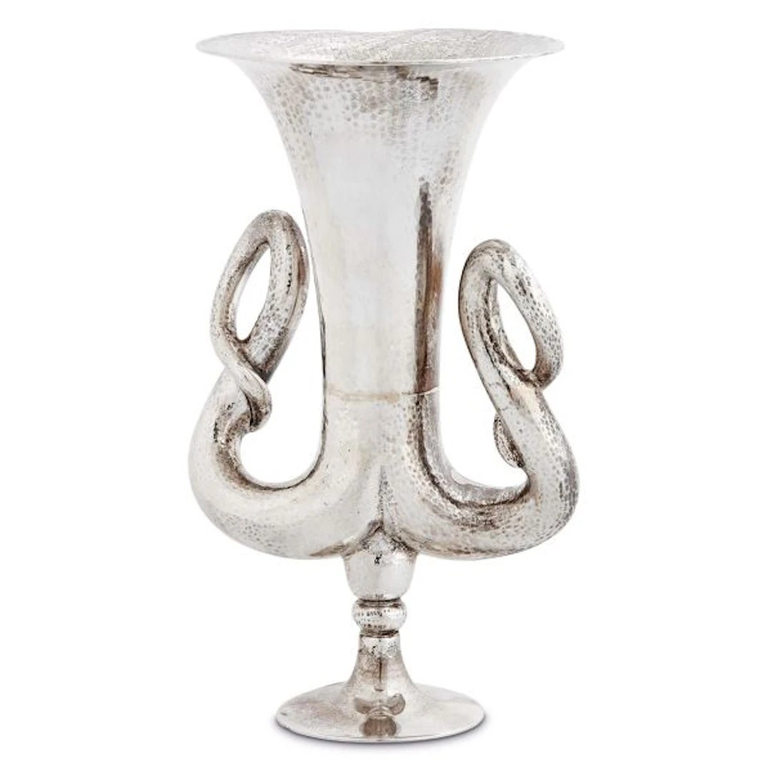A SILVER 'BICHIEROGRAFIA' GLASS, PAMPALONI, FLORENCE, 20TH CENTURY