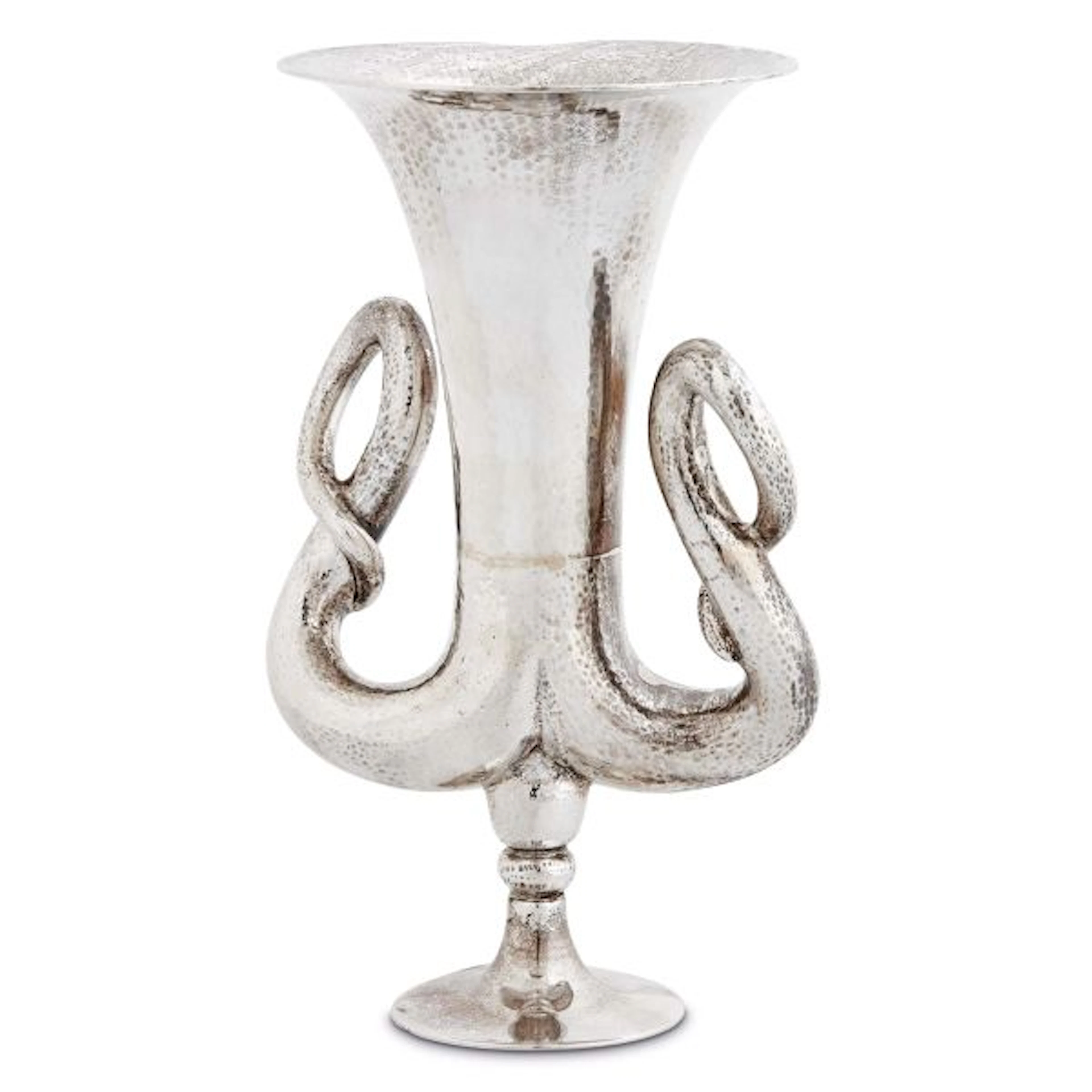 A SILVER 'BICHIEROGRAFIA' GLASS, PAMPALONI, FLORENCE, 20TH CENTURY