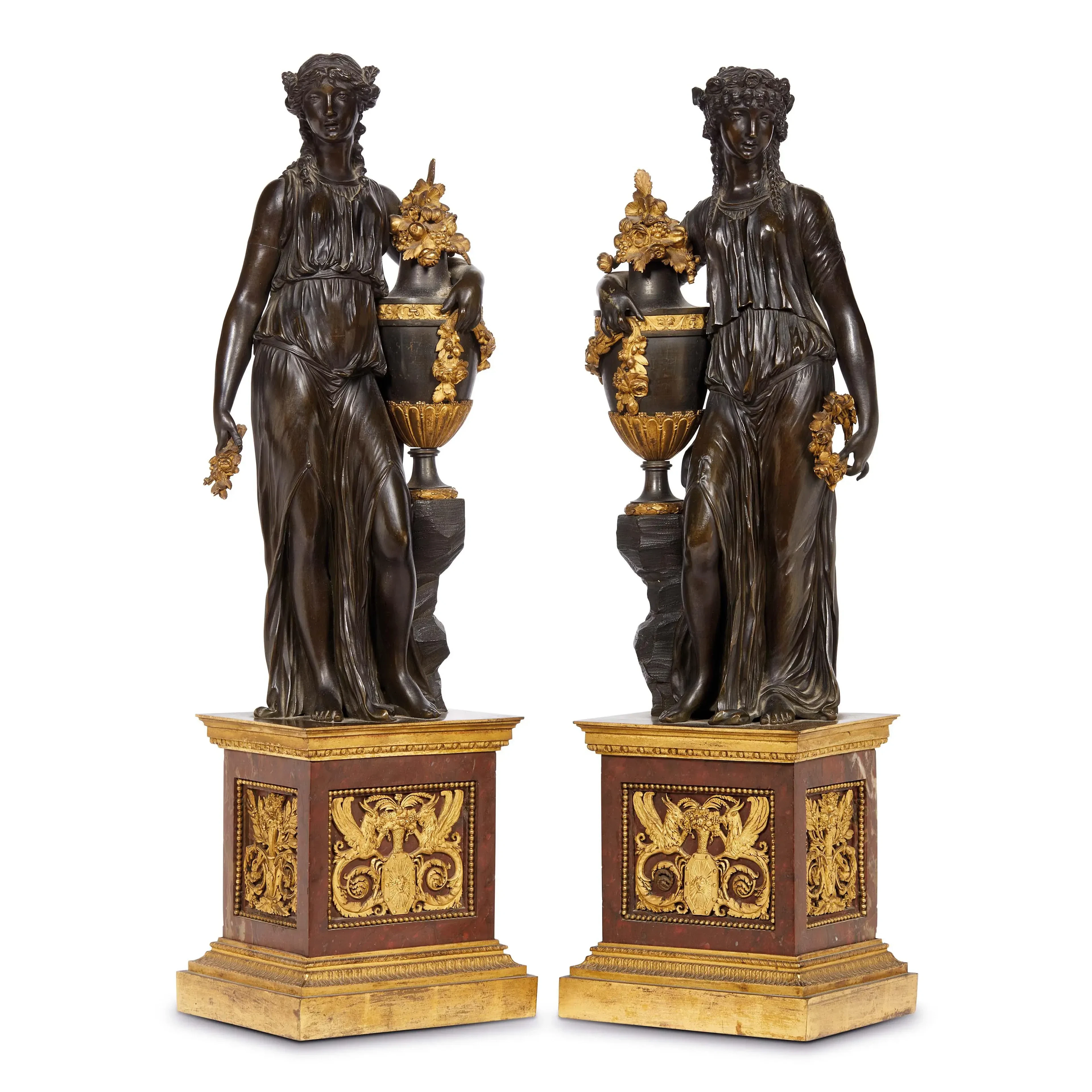 A PAIR OF FRENCH FIGURES AFTER CLODION, EARLY 19TH CENTURY