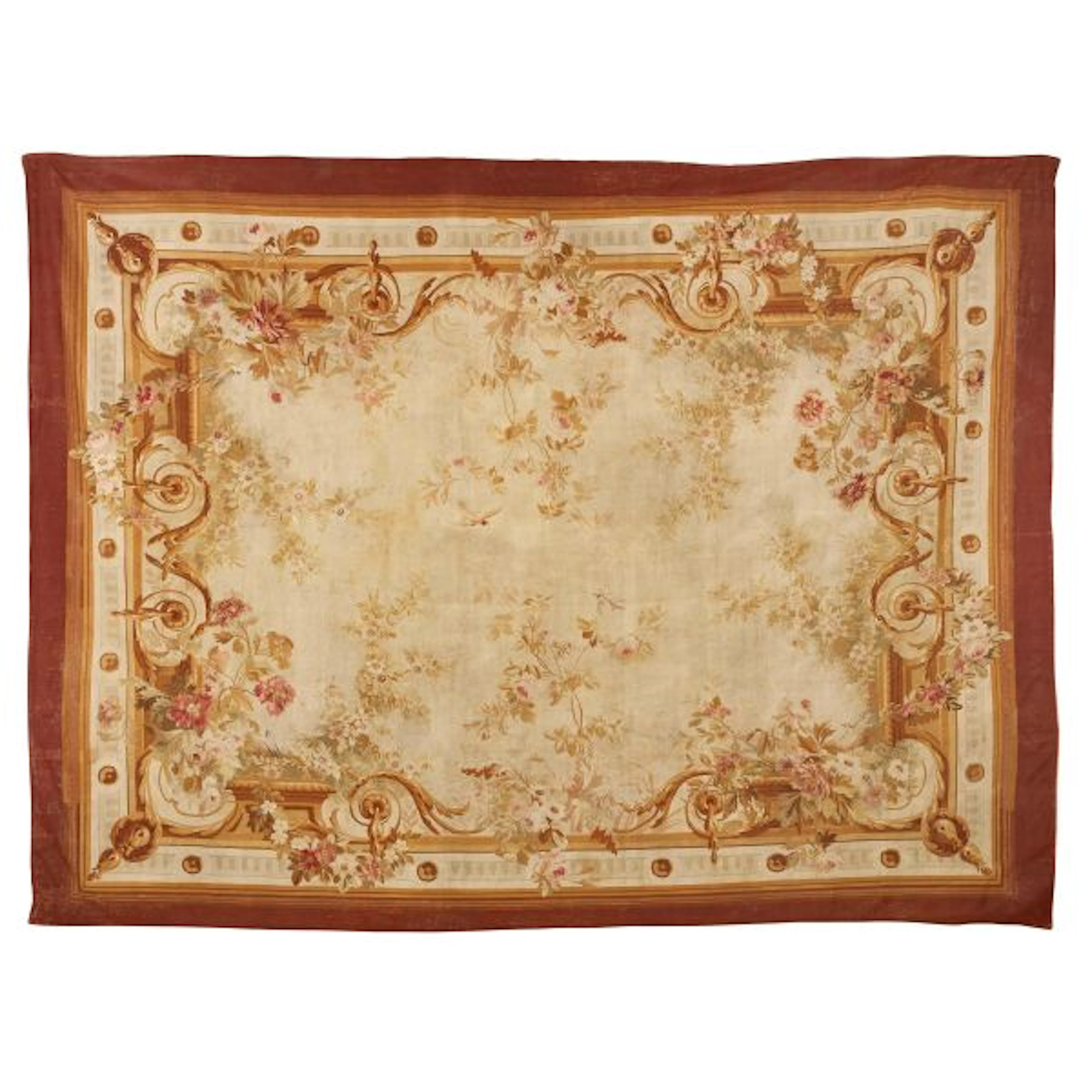 A FRENCH AUBUSSON CARPET, 19TH CENTURY