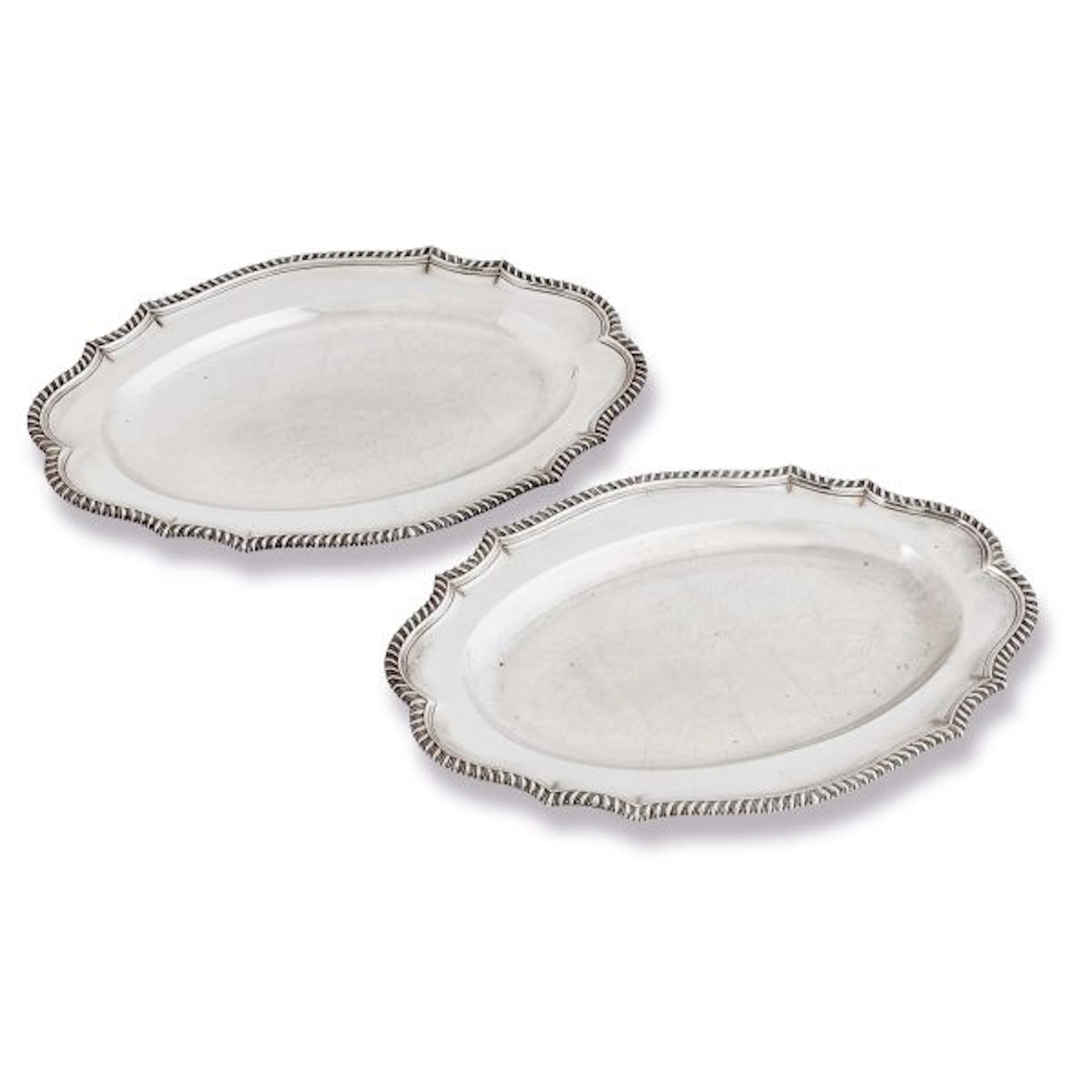 A PAIR OF SILVER SERVING DISHES, EDWARD WAKELIN, LONDON, 1762/1763