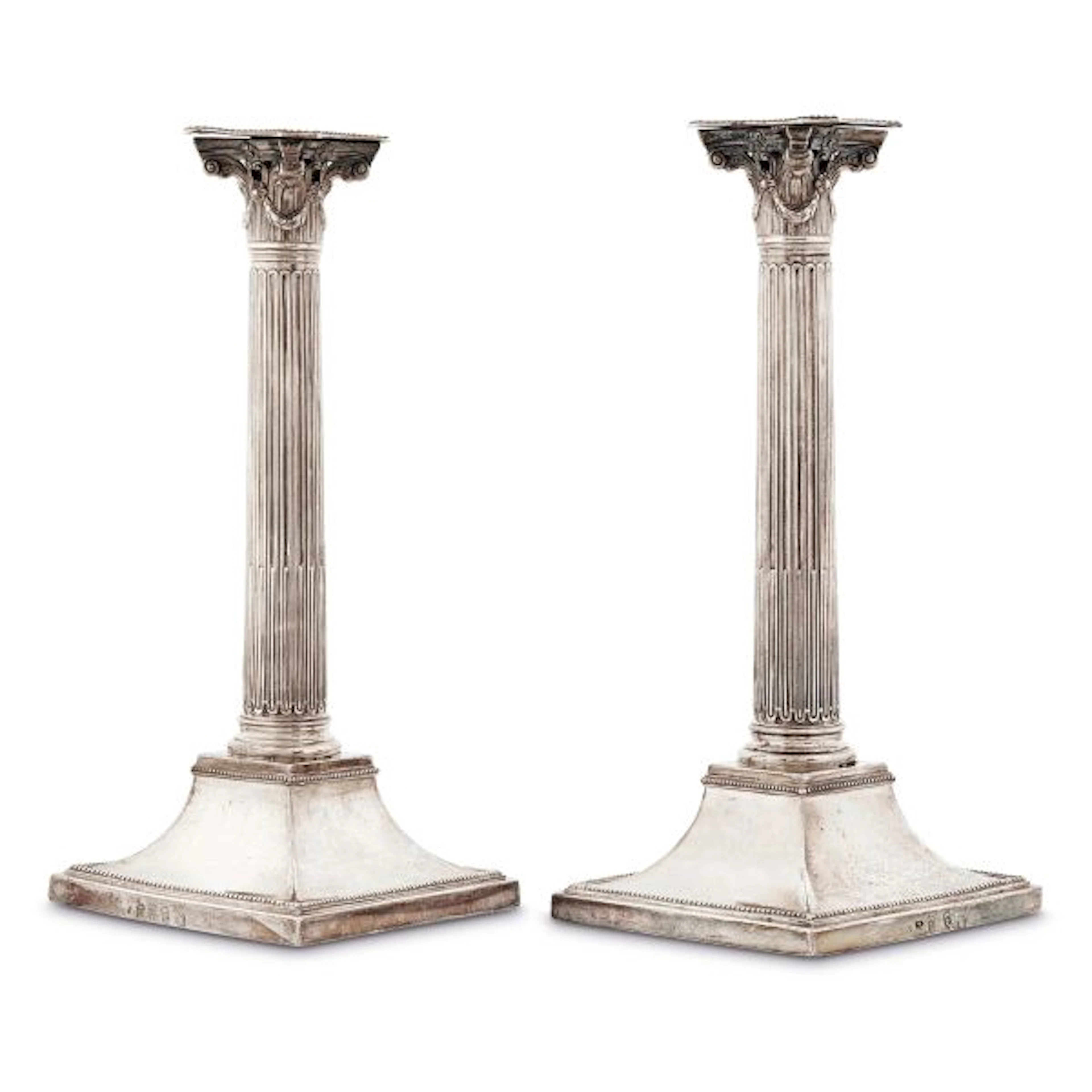 A PAIR OF SILVER CANDLESTICKS, PROBABLY NETHERLANDS, 19TH/20TH CENTURY