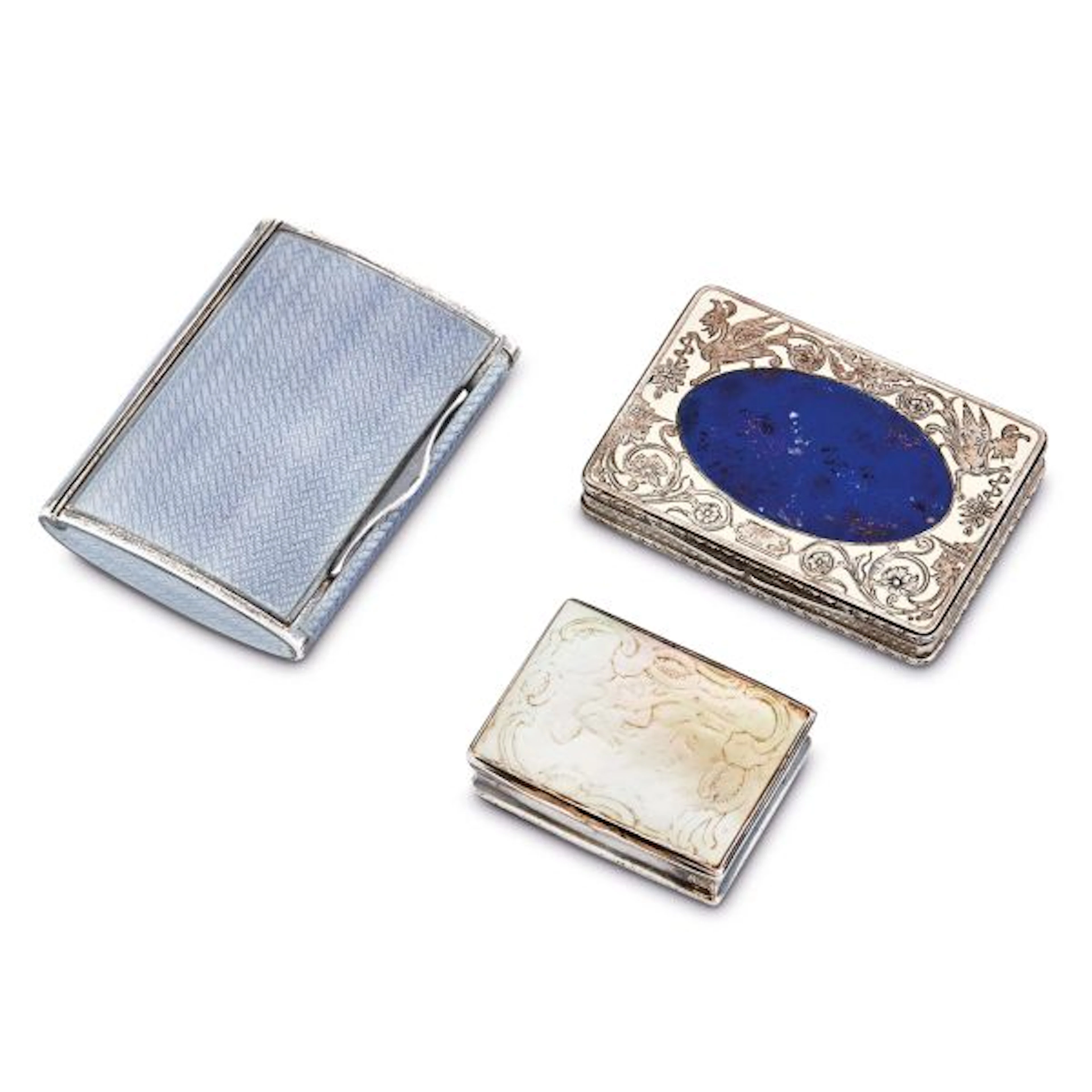 THREE SNUFF BOXES, 19TH/20TH CENTURY