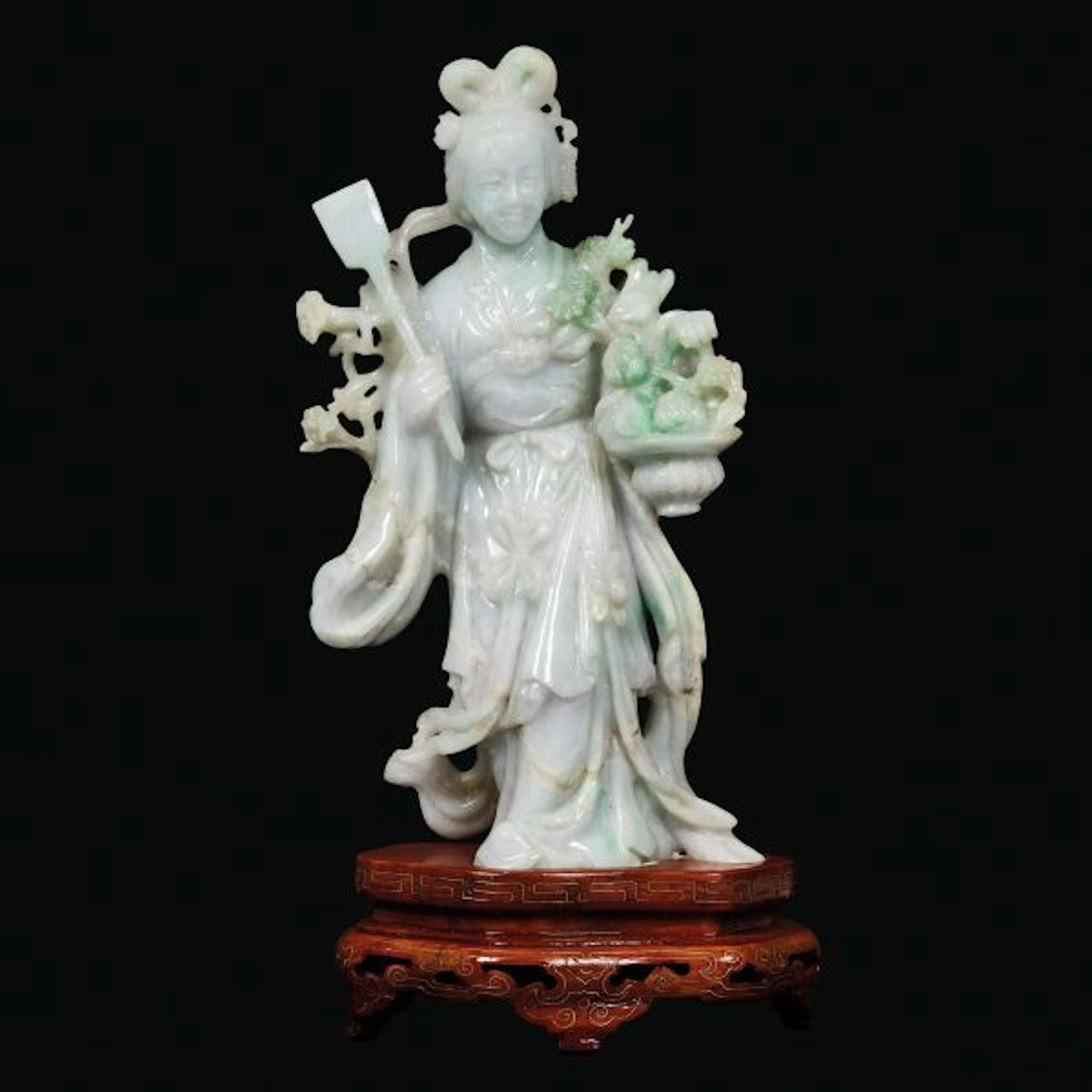 A JADEITE FIGURE OF A LADY, CHINA, 20TH CENTURY