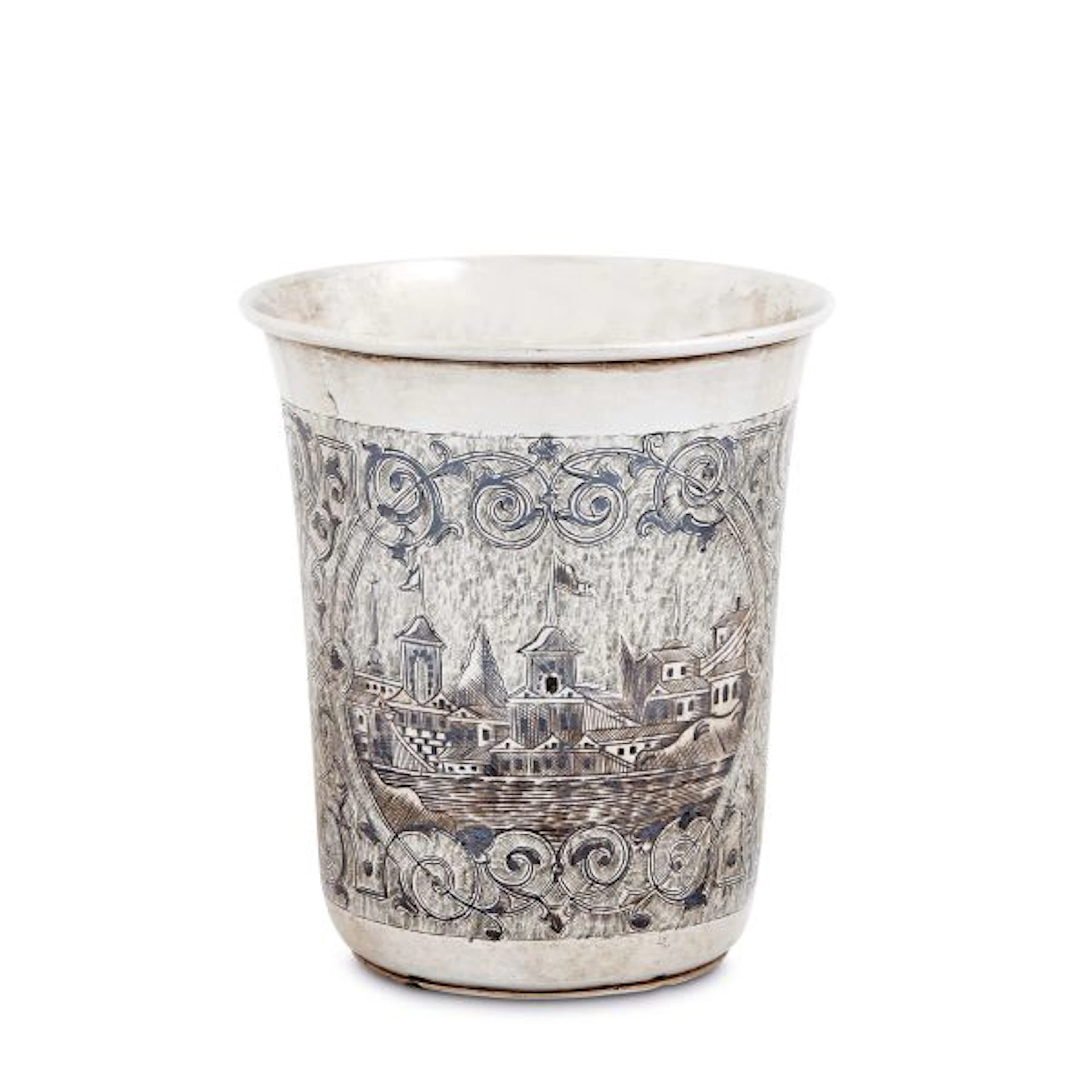 A SILVER GLASS, VASILEV A. BLADELETZ, ASSAYER VIKTOR SAVINKOV, MOSCOW, 1865