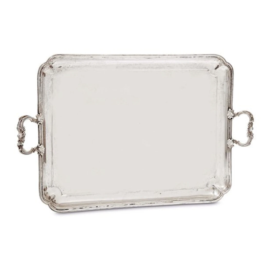 A SILVER TWO-HANDLED TRAY, FILIPPO GRIMALDI, ROME, 1811/1848