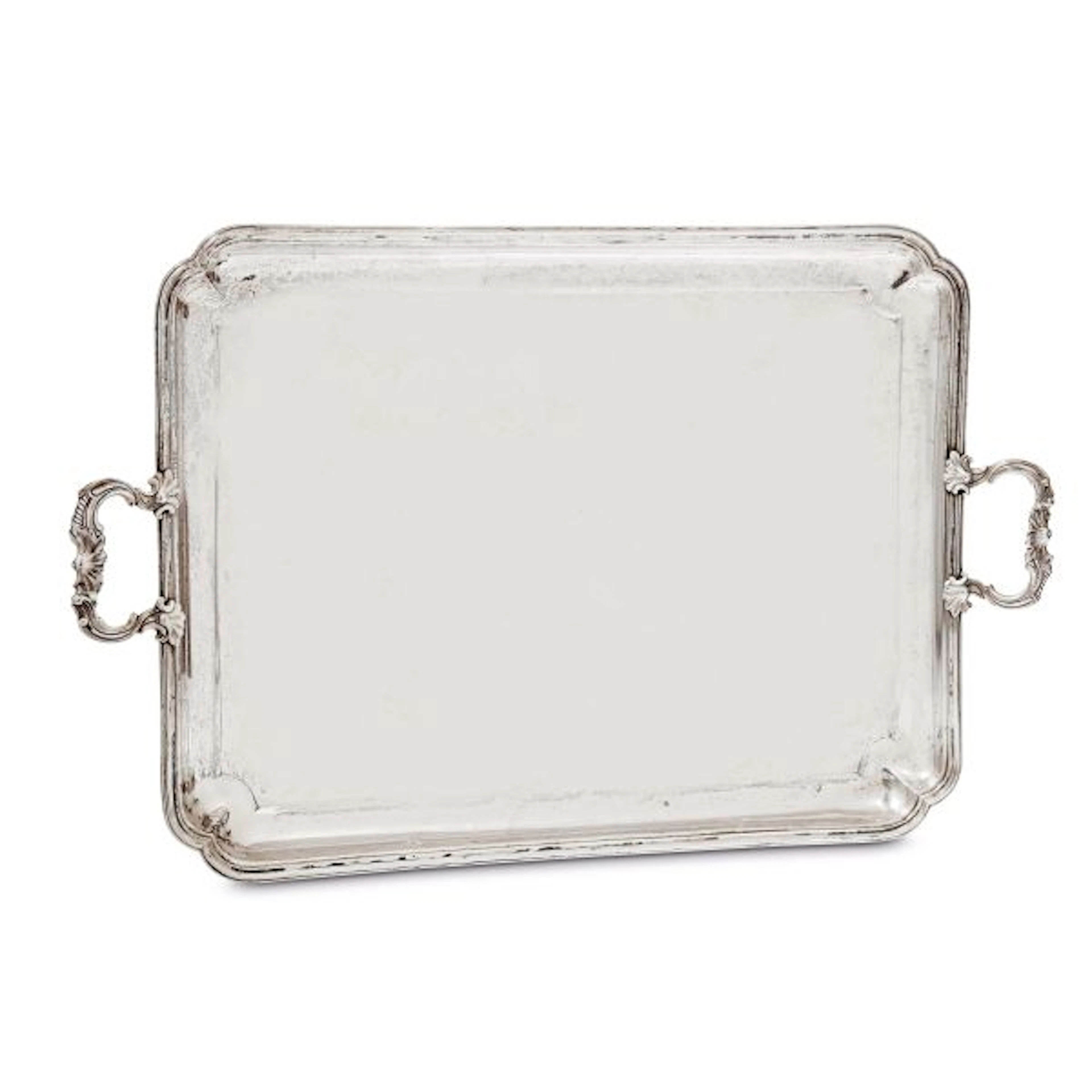 A SILVER TWO-HANDLED TRAY, FILIPPO GRIMALDI, ROME, 1811/1848