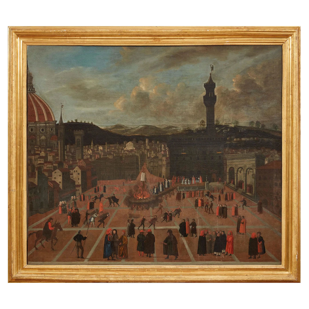 Florentine school, 17th-18th century, view of Piazza della Signoria