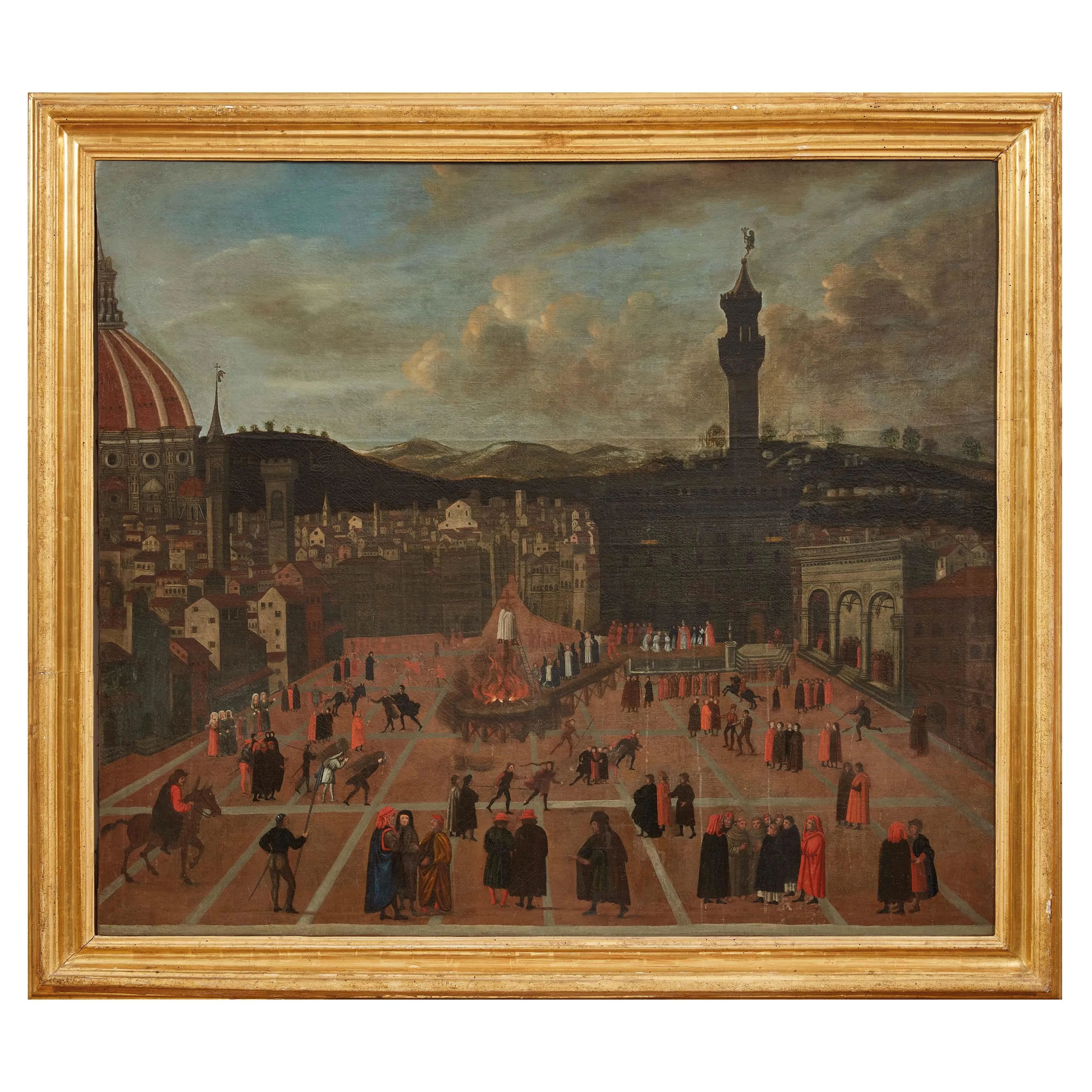 Florentine school, 17th-18th century, view of Piazza della Signoria