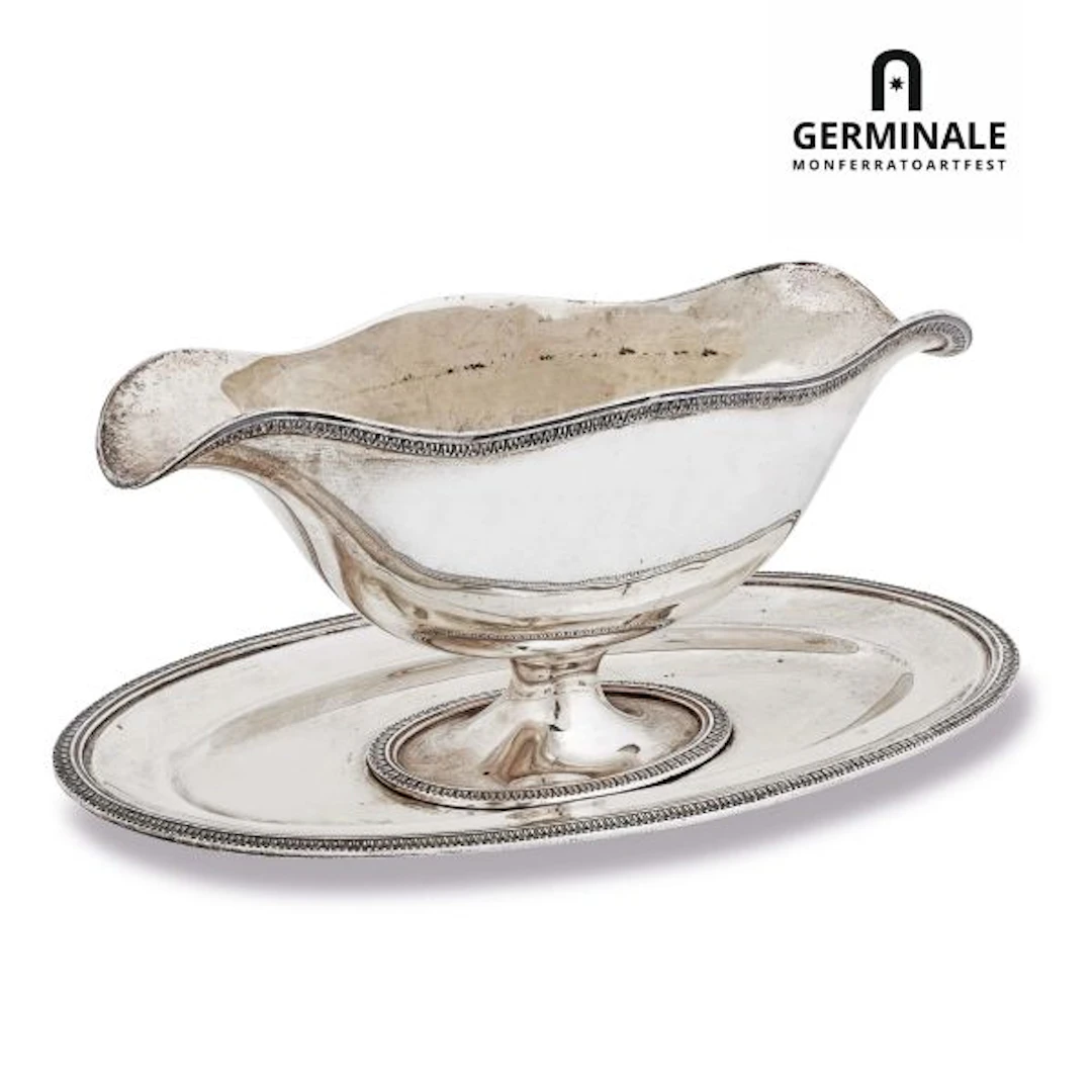 A SILVER SAUCE-BOAT, MIRACOLI, MILAN, 20TH CENTURY