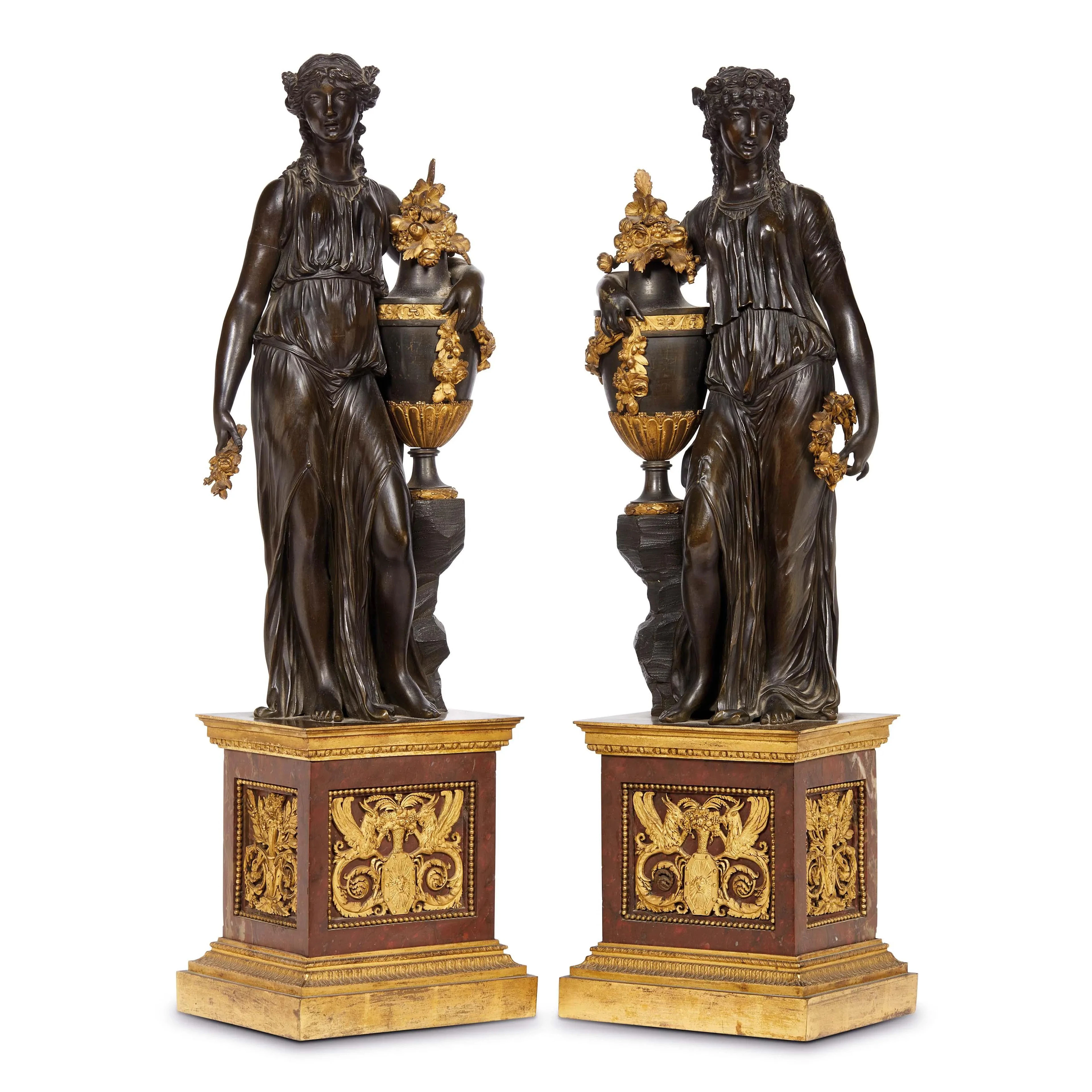 A PAIR OF FRENCH FIGURES AFTER CLODION, EARLY 19TH CENTURY