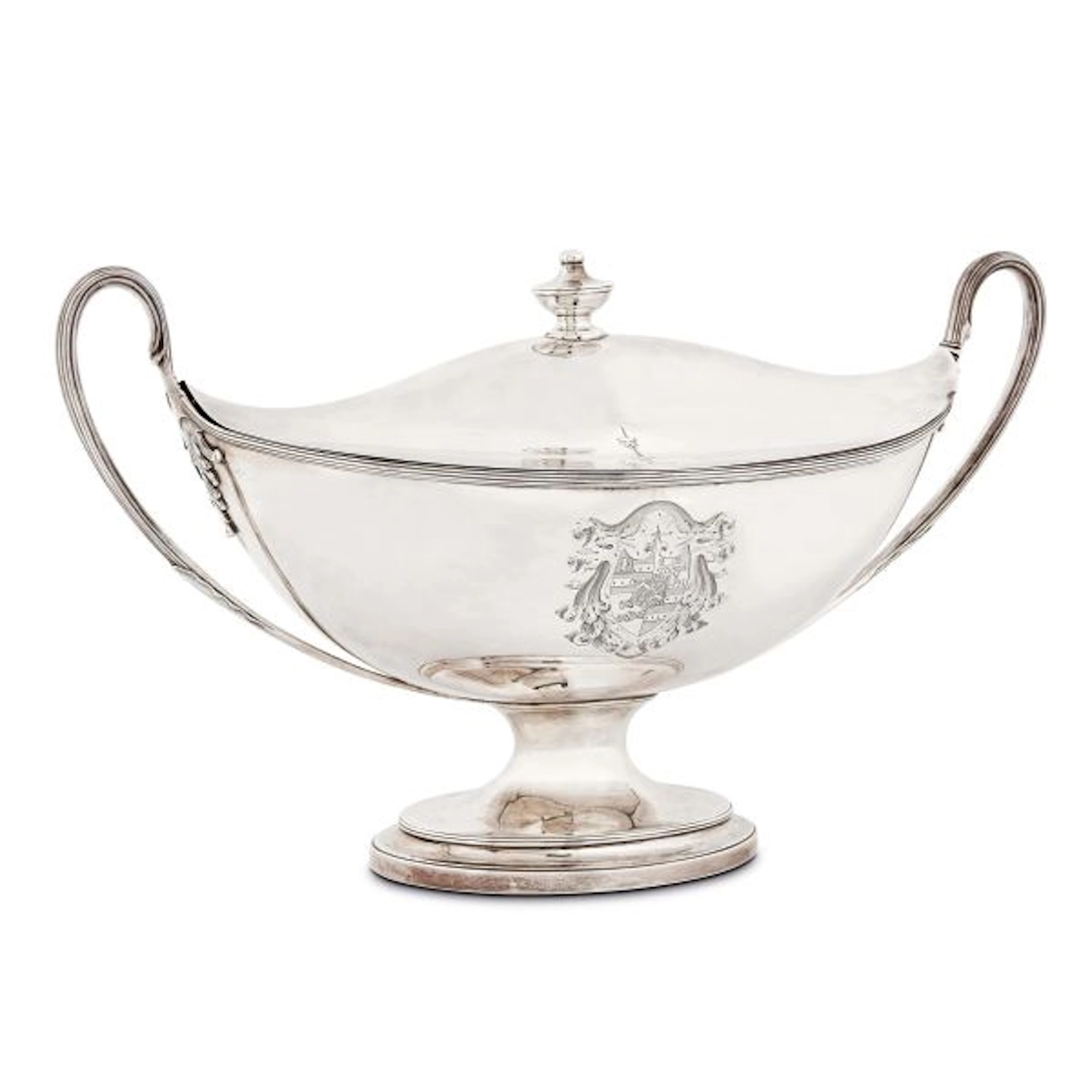 A SILVER SOUP TUREEN, EDWARD FENNELL, LONDON, 1793/1794