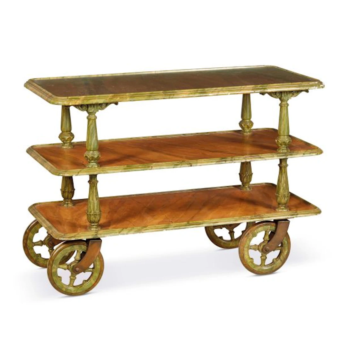 A RENZO MONGIARDINO SERVING TROLLEY, 20TH CENTURY