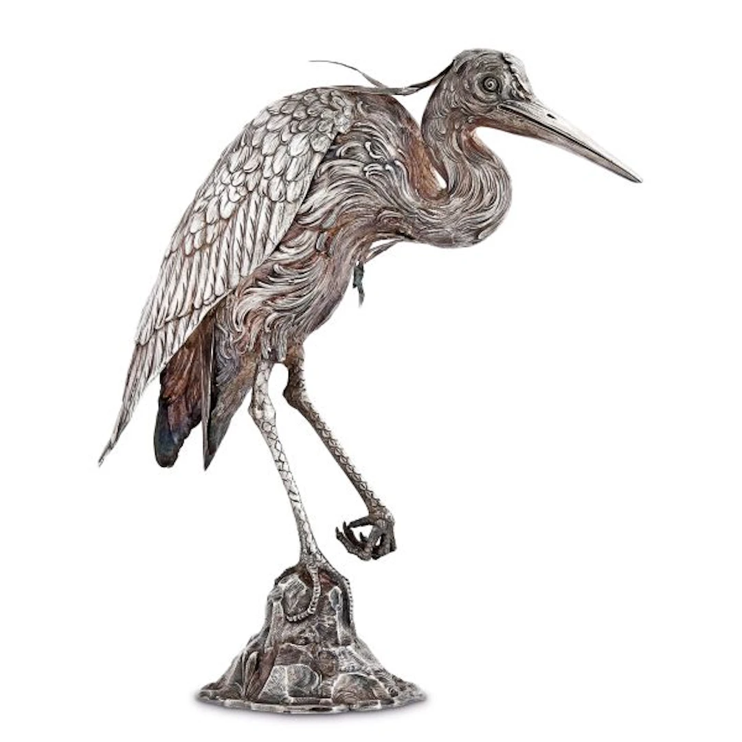 A SILVER HERON, NERESHEIMER, HANAU, EARLY 20TH CENTURY