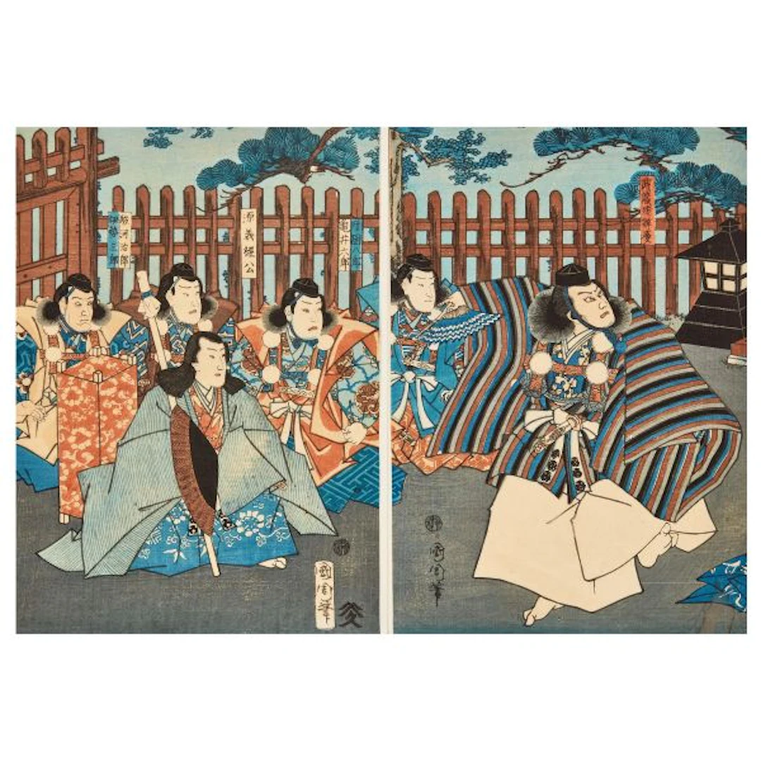 A PAIR OF WOODBLOCK PRINTS, JAPAN, MEIJI PERIOD, 19TH CENTURY