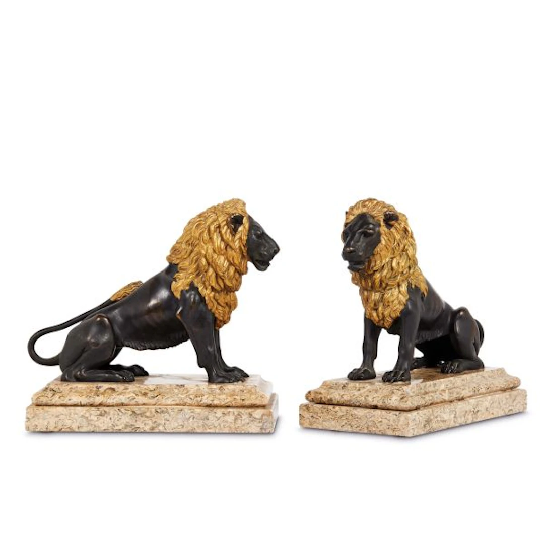 A PAIR OF LIONS, LATE 19TH CENTURY