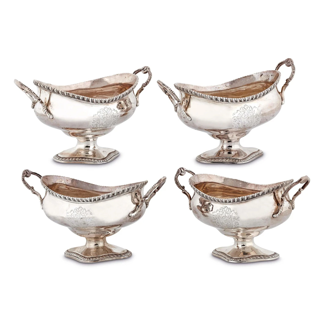 FOUR SAUCE BOATS, GEORGE SMITH II, LONDON, 1770