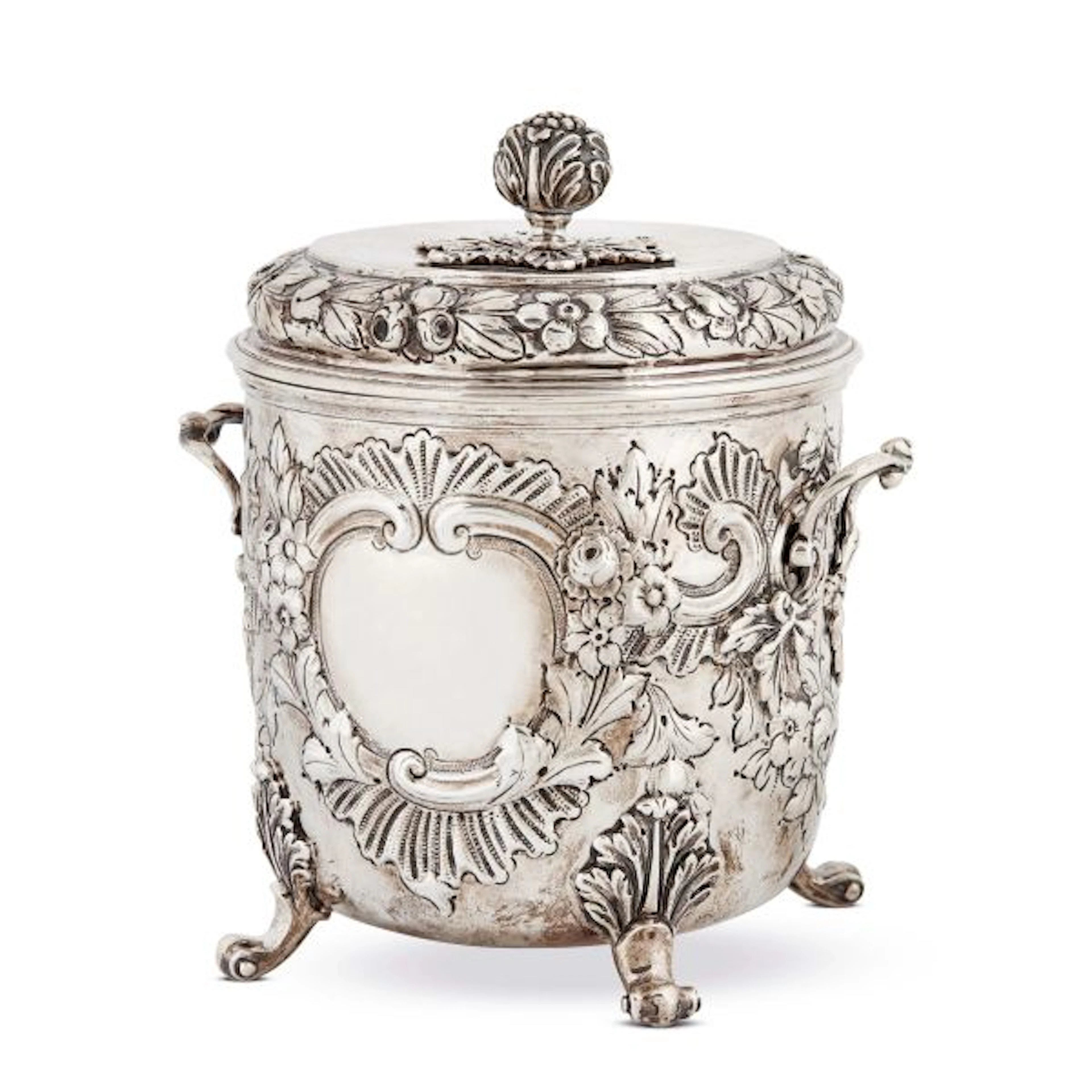 A SILVER ICE BUCKET, CHARLES STUART HARRIS, LONDON, 1899/1900