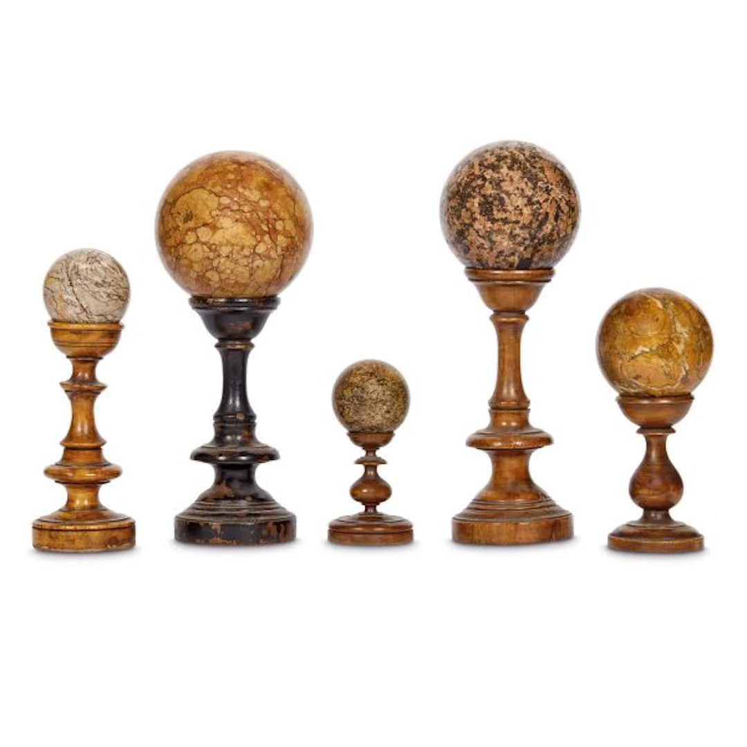 A COLLECTION OF MARBLE SPHERES, 19TH/20TH CENTURY