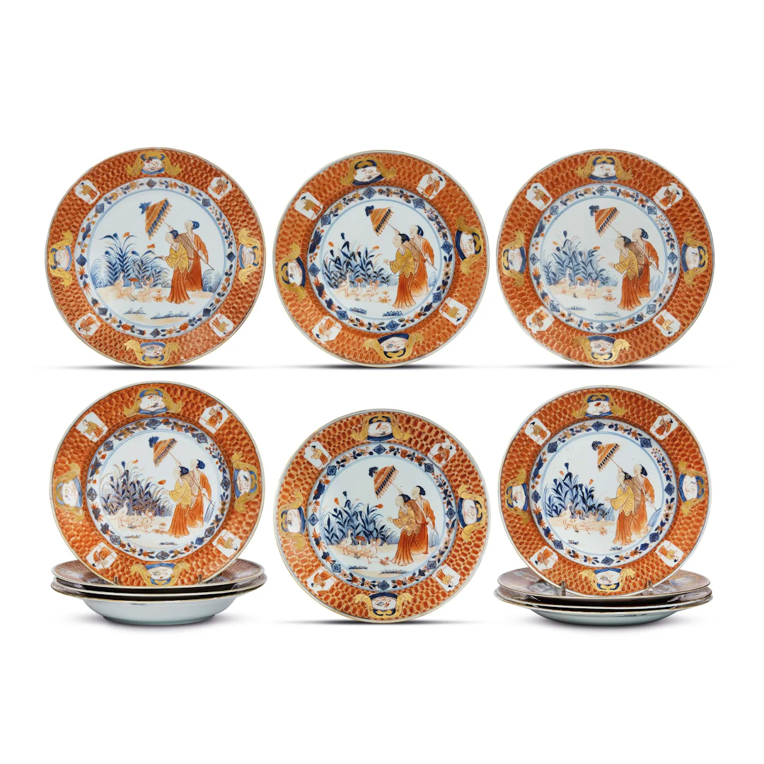 TWELVE PLATES, CHINA, QING DYNASTY, QIANLONG PERIOD, CIRCA 1740