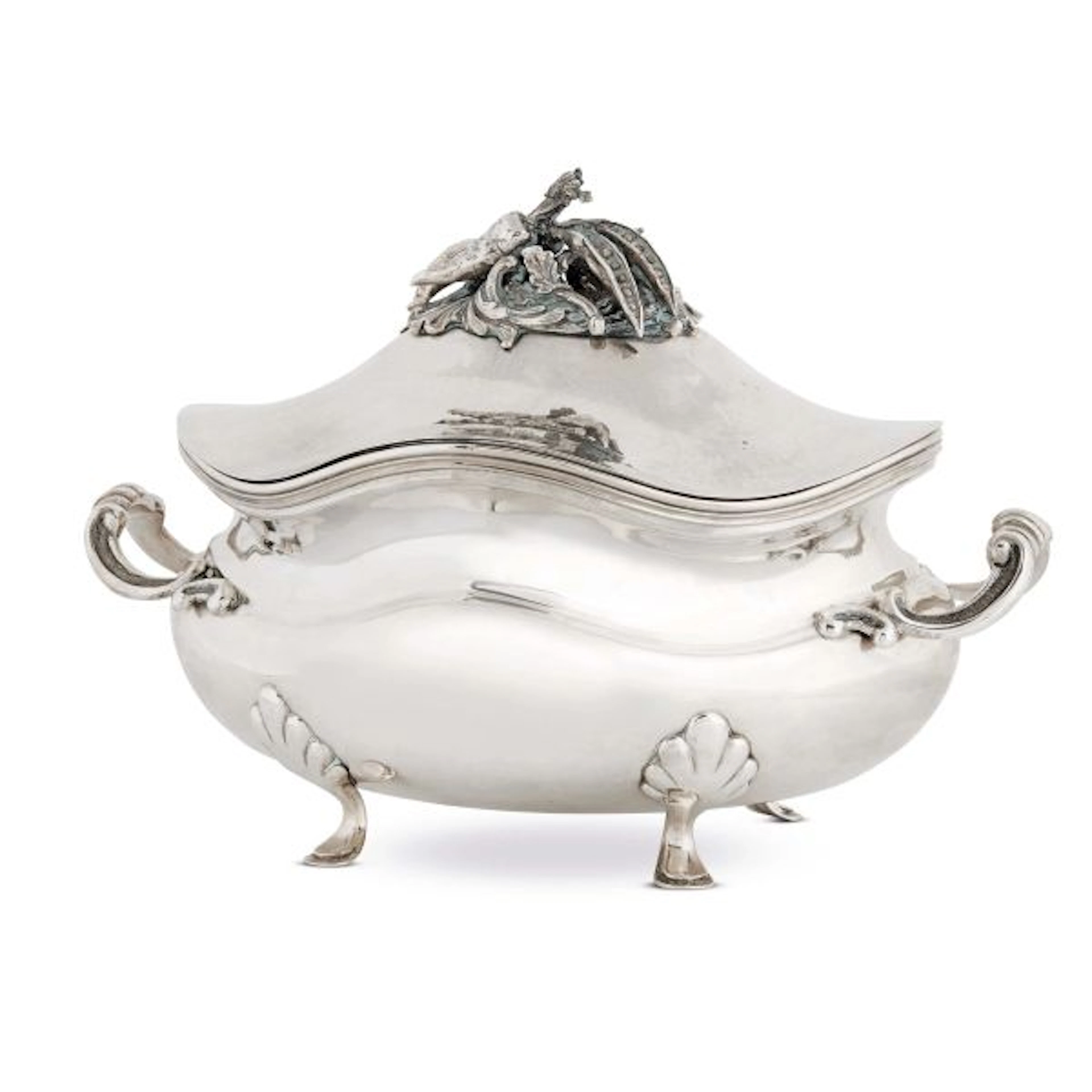 A SILVER SOUP TUREEN, FORNARI, ROME, 20TH CENTURY