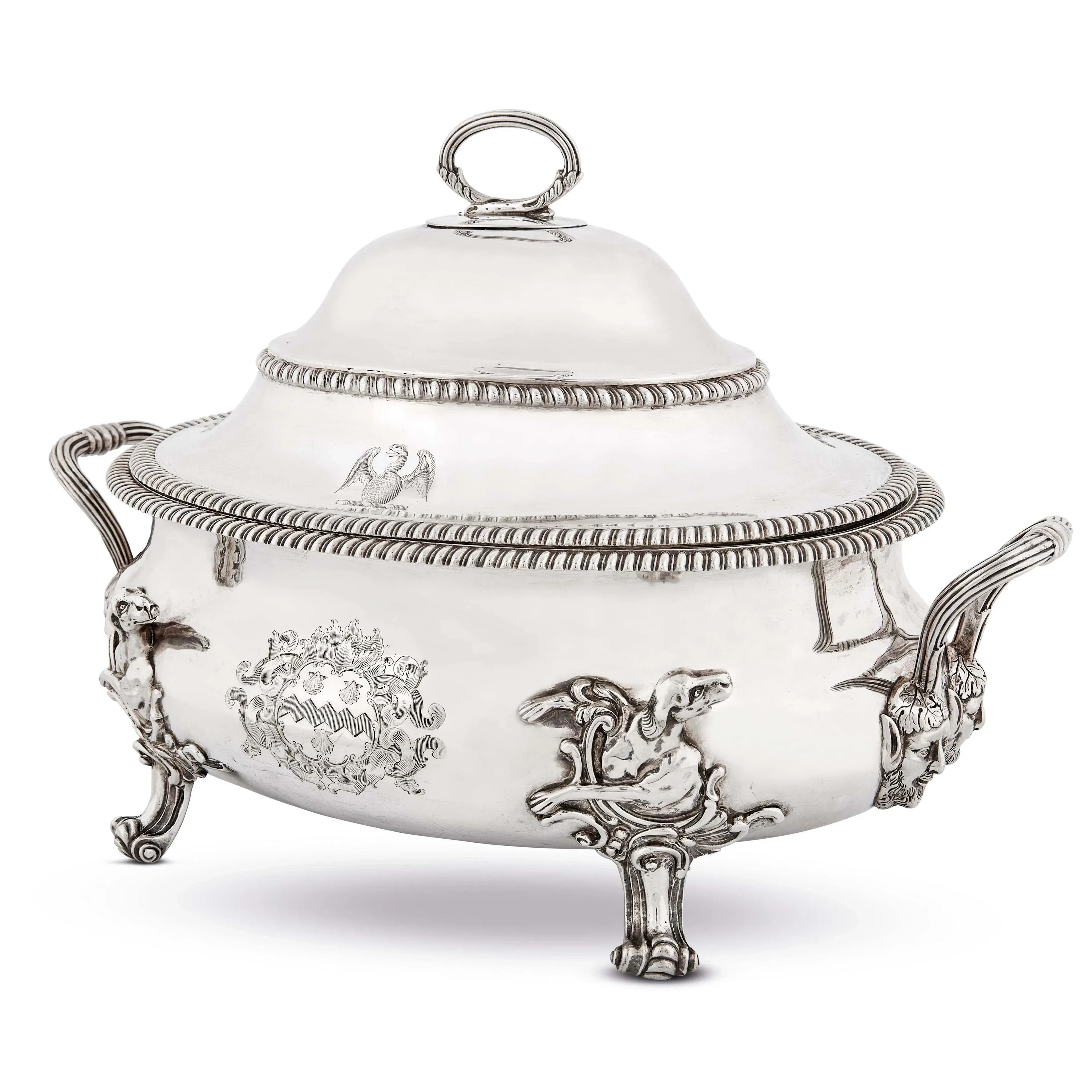 A SILVER SOUP TUREEN, THOMAS HOWELL, LONDON, 1808