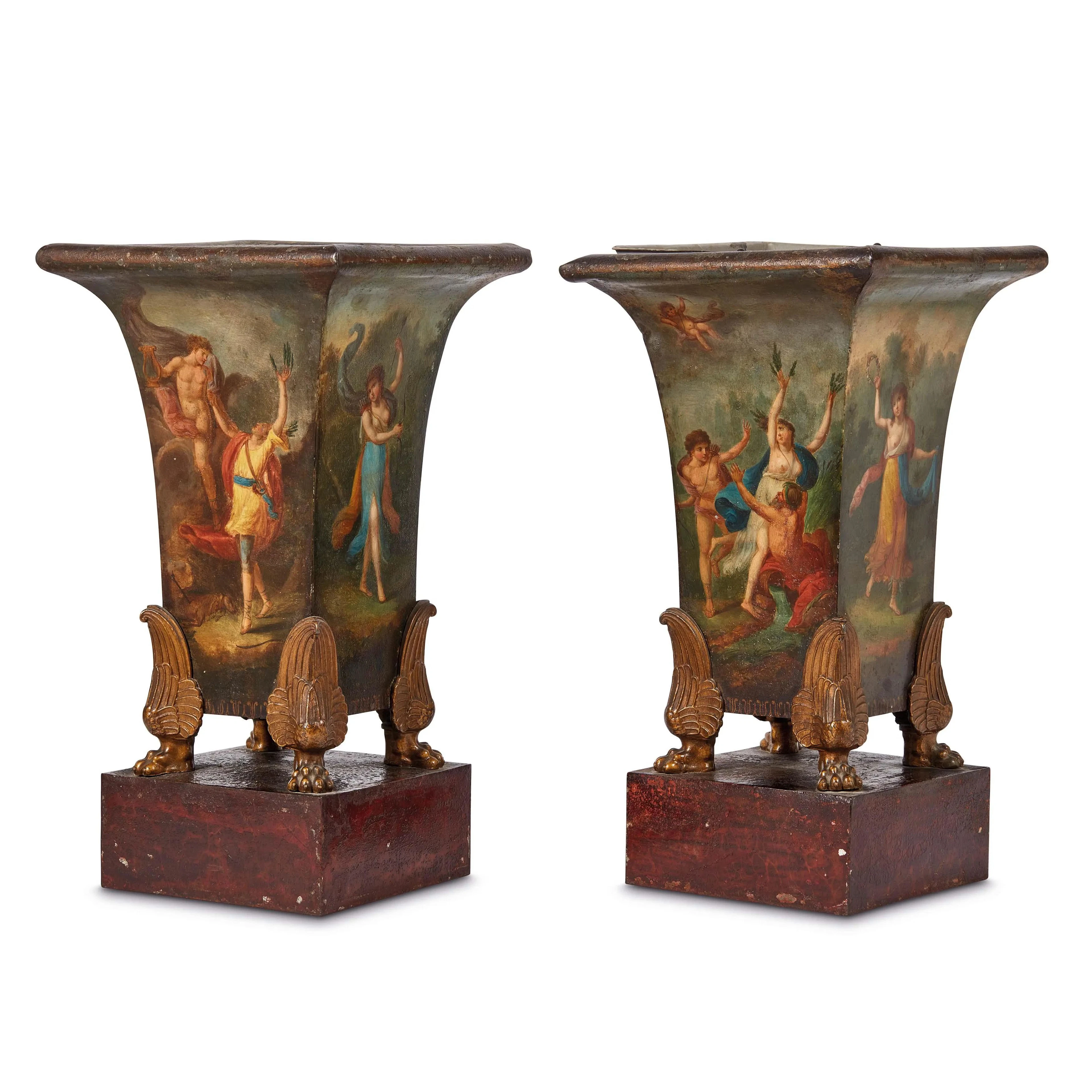A PAIR OF NORTHERN ITALY VASES, EARLY 19TH CENTURY