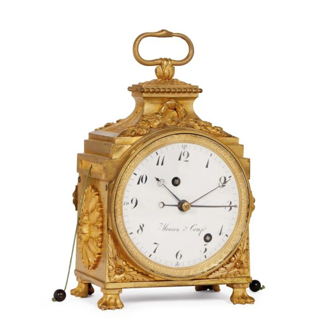 A SWISS PENDULE D'OFFICIER, NEUCHATEL, EARLY 19TH CENTURY