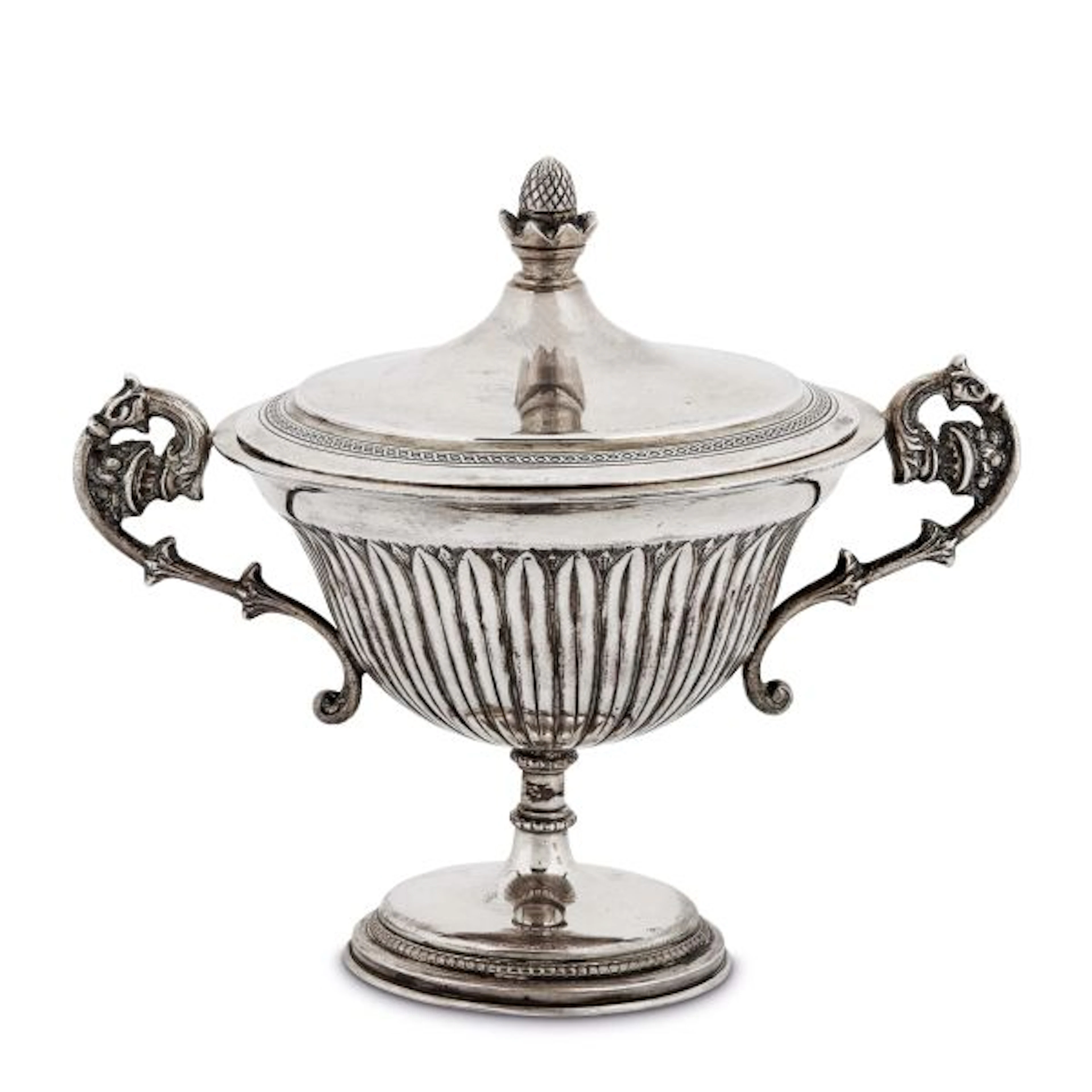 A SILVER SUGAR BOWL, ITALY, 20TH CENTURY