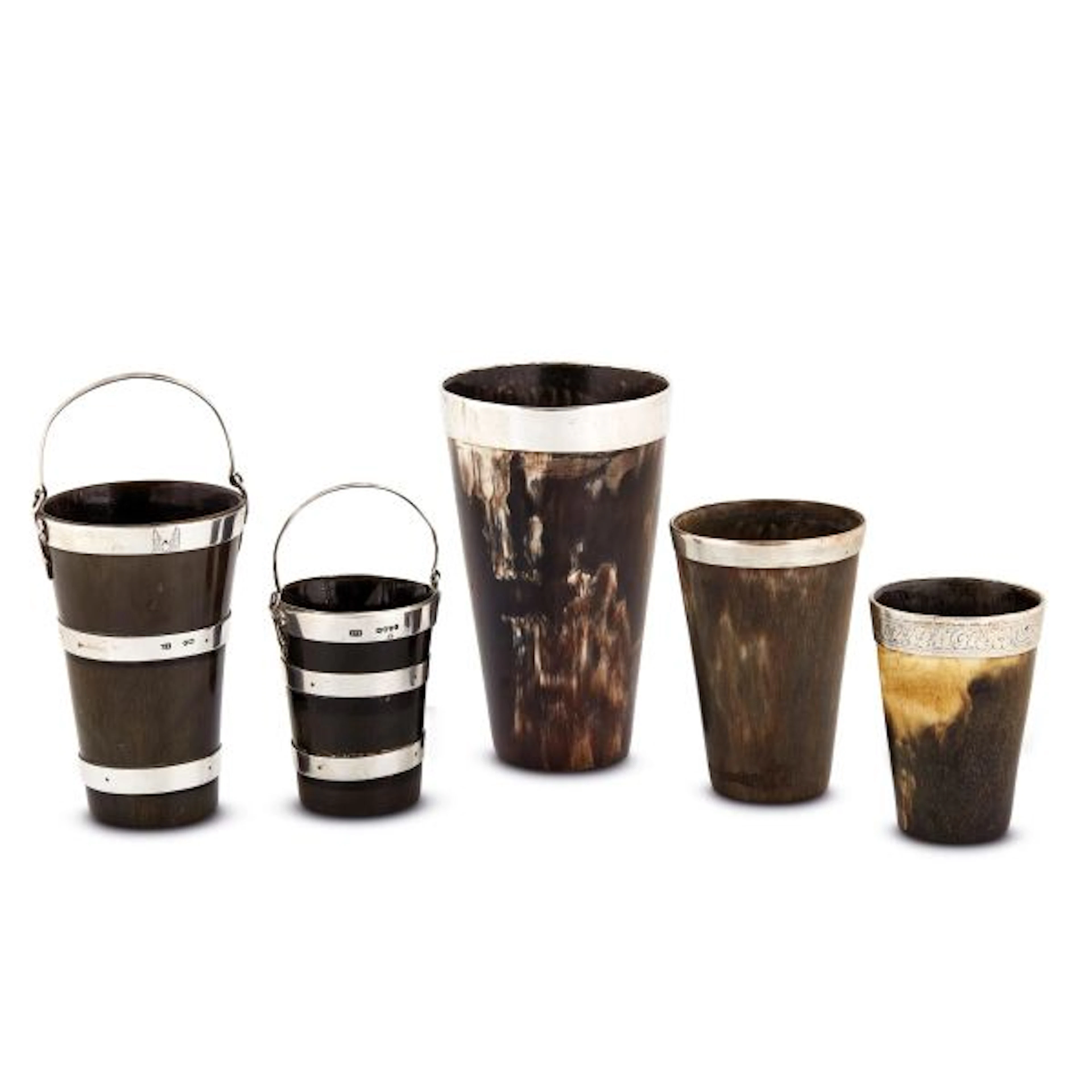 A SET OF VICTORIAN BEAKERS, WILLIAM FREDERICK WILLIAMS, LONDON, 1879/1880