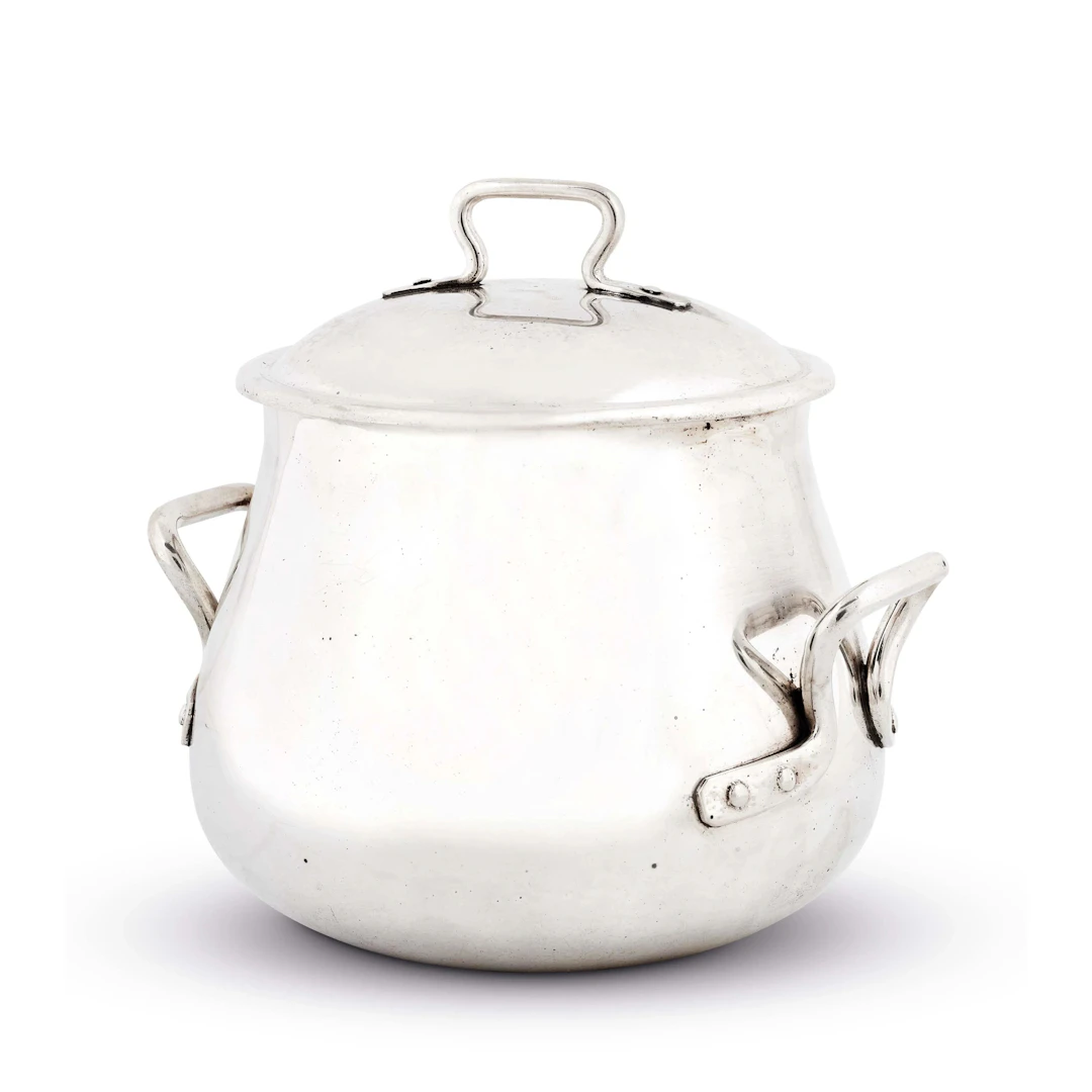 TWO SILVER BUCKETS AND COVERS, CESA, ALESSANDRIA, 20TH CENTURY