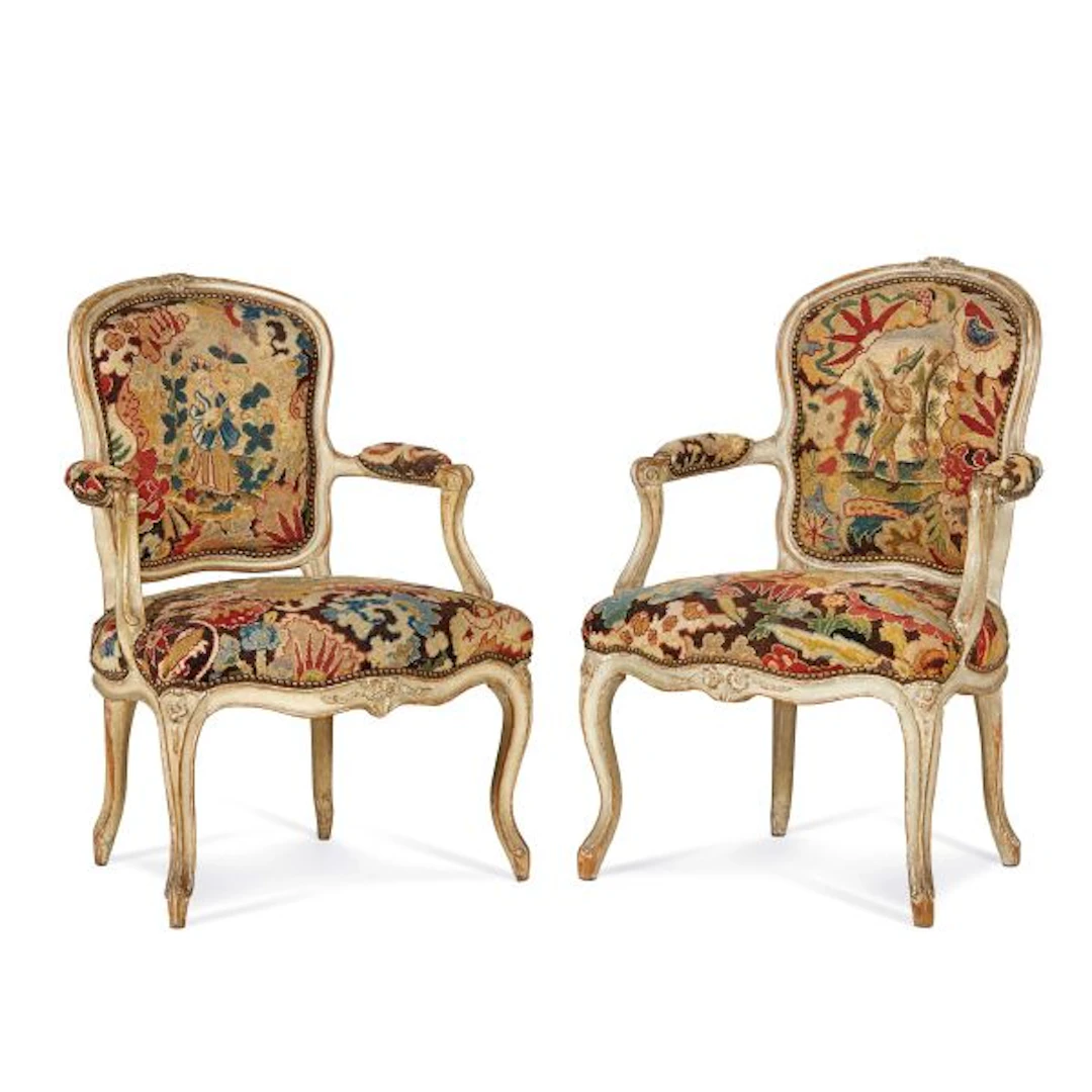 A PAIR OF NORTHERN ITALY ARMCHAIRS, 18TH CENTURY
