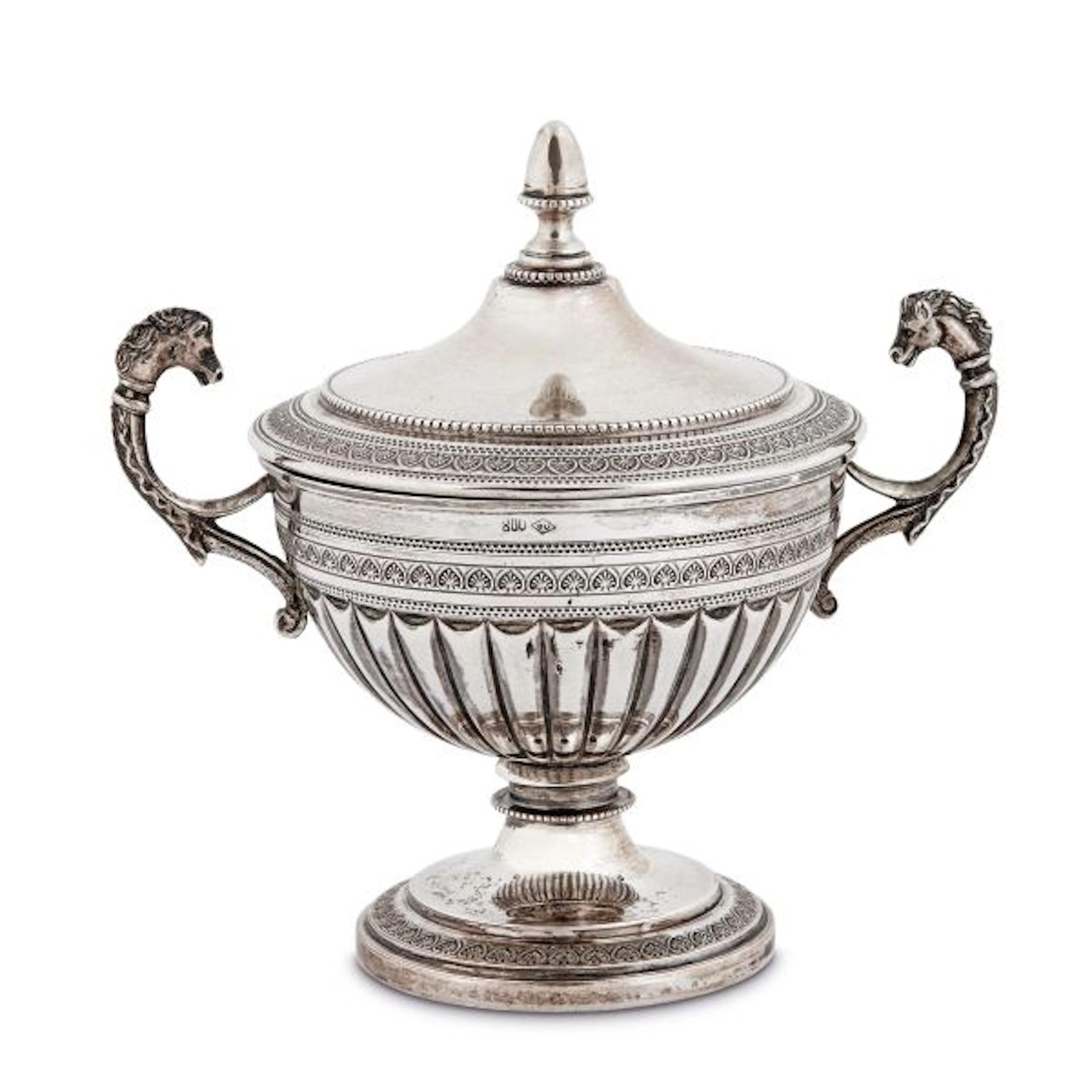 A SILVER SUGAR BOWL, ITALY, 20TH CENTURY