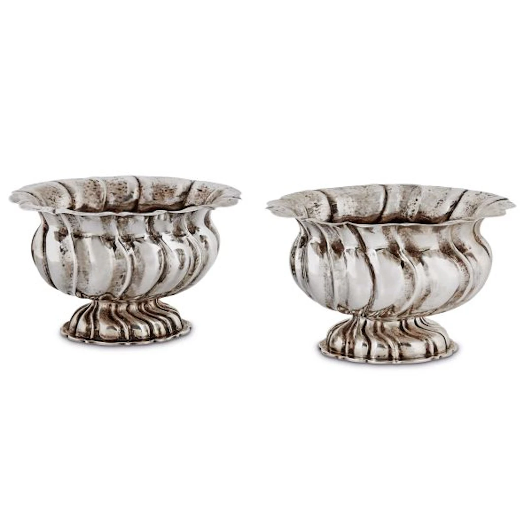 A PAIR OF SILVER TAZZA, CRIPPA, MILAN, FIRST HALF 20TH CENTURY