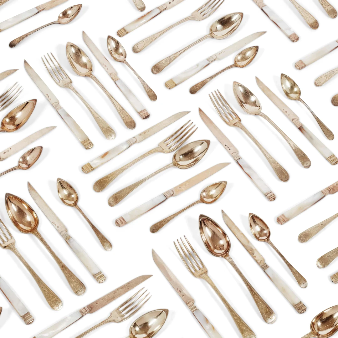 A SILVER-GILT DESSERT FLATWARE SERVICE, PARIS, 1798/1809 AND 1819/1838
