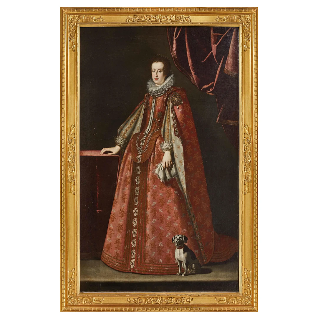 Tuscan painter, 17th century, portrait of Claudia de' Medici, oil on canvas