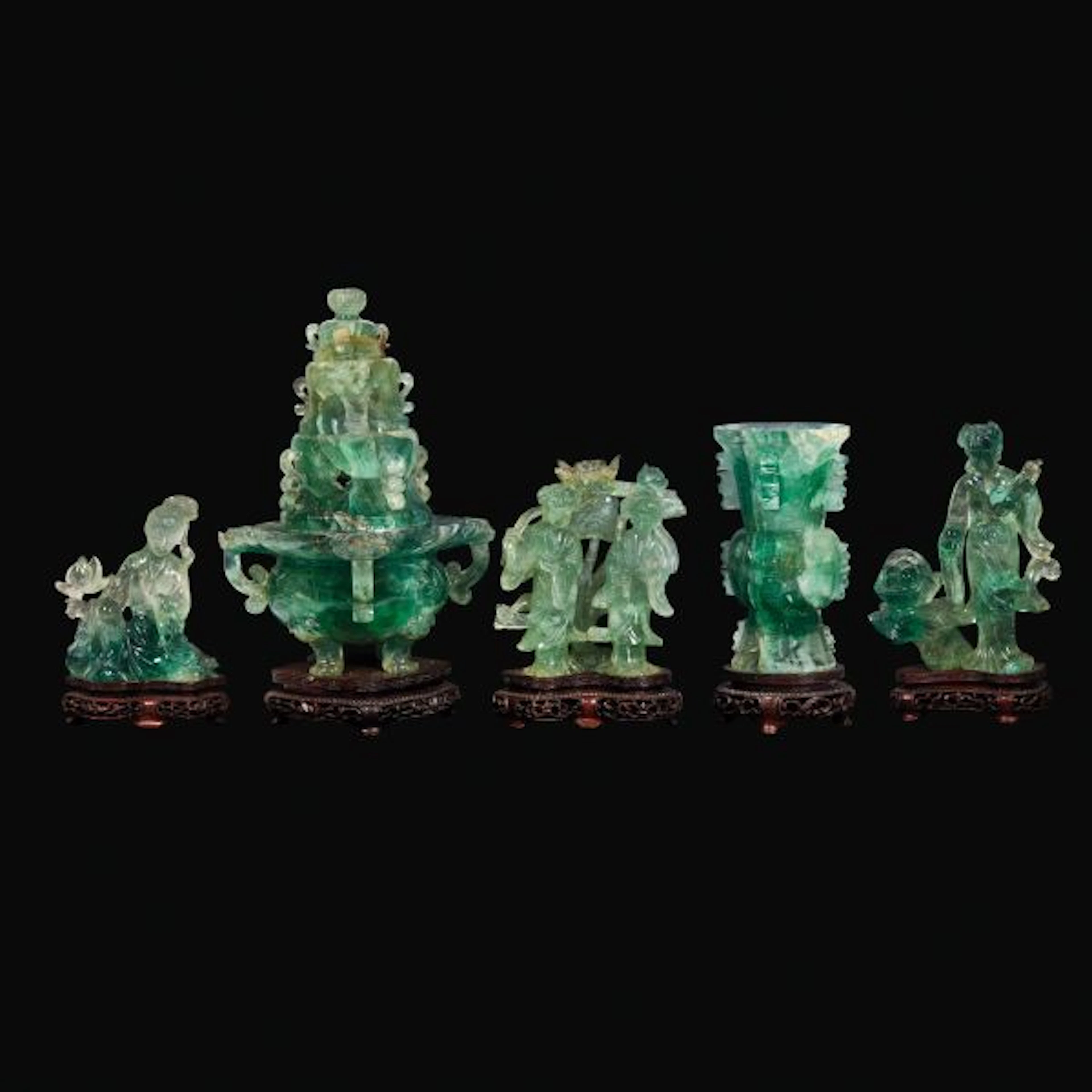 A GROUP OF FIVE OBJECTS, CHINA, 20TH CENTURY
