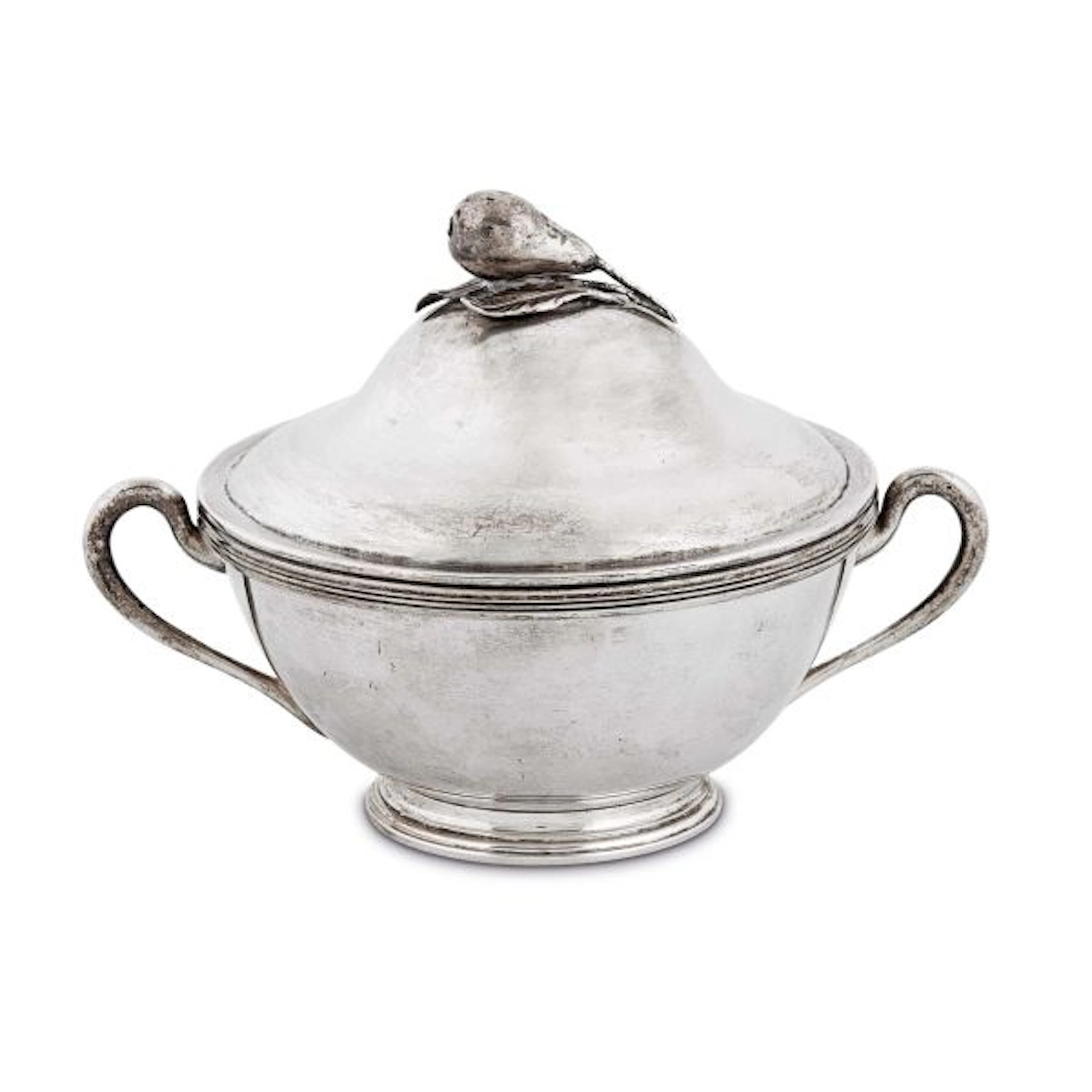 A SILVER SUGAR BOWL, 20TH CENTURY
