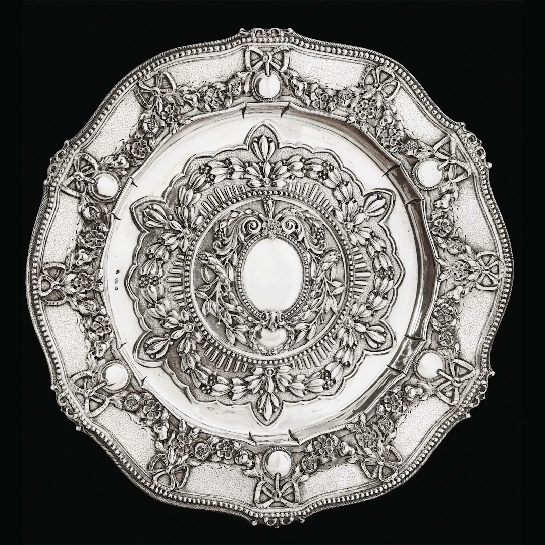 A SILVER CEREMONIAL DISH, CARLO BALBINO, TURIN, MID 19TH CENTURY