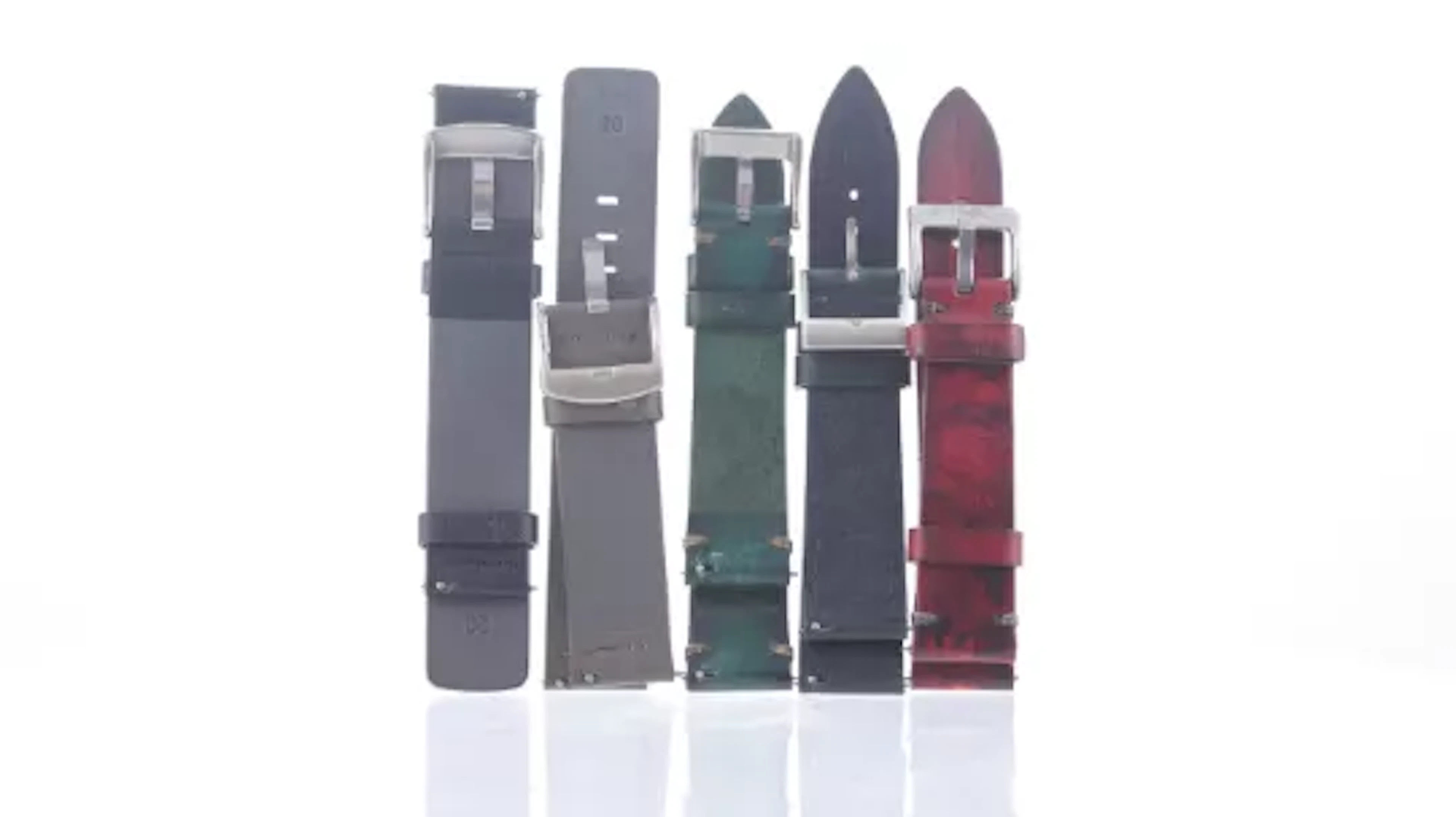 A Job Lot of 5x Leather 20mm Watch Straps.