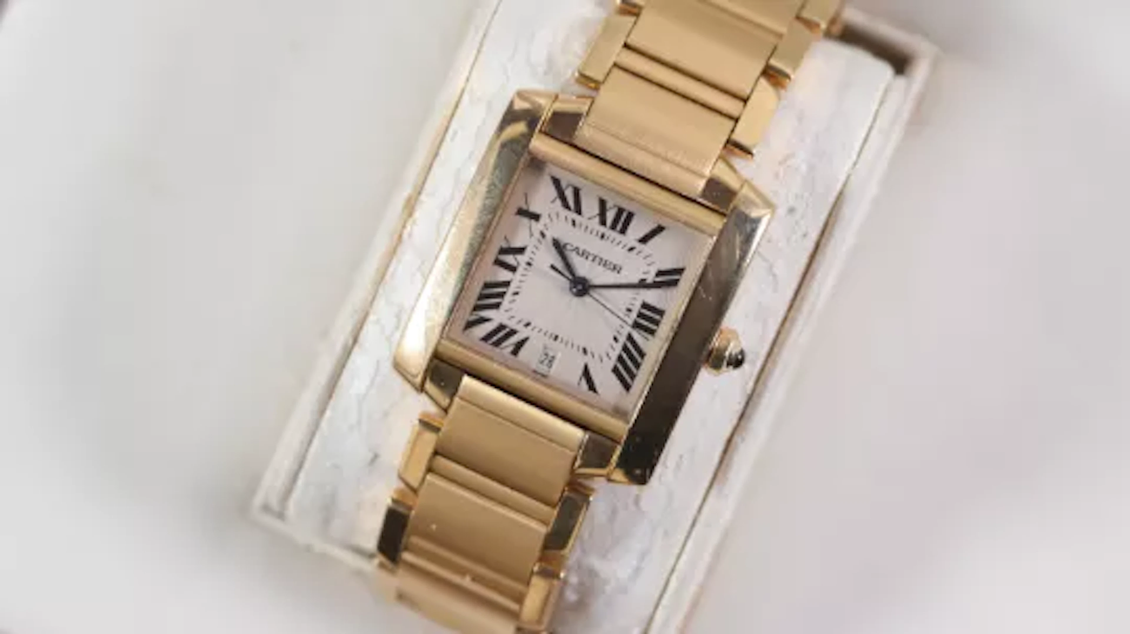 Cartier Tank Francaise 18ct Yellow Gold Ref 1840 with Box and Papers 1999