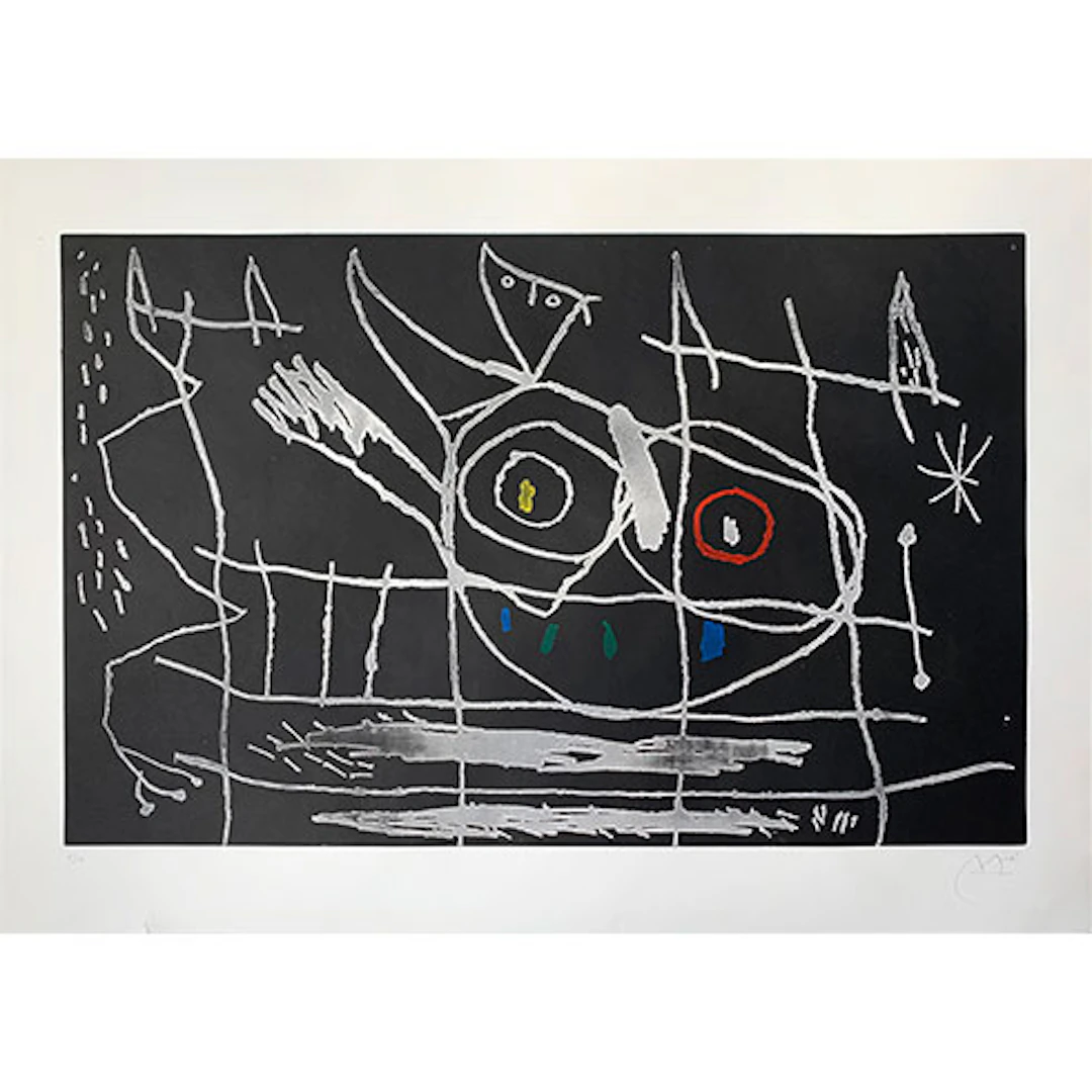 Joan Miró - Grabado al Aguafuerte "Couple d'Oiseaux III"