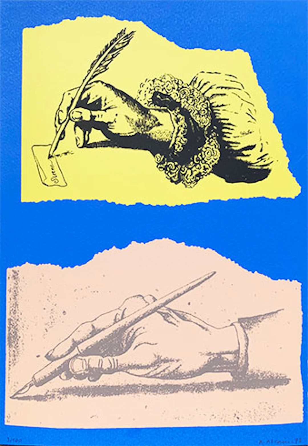Alfredo Alcaín - Serigrafía "La Escritura" #5
